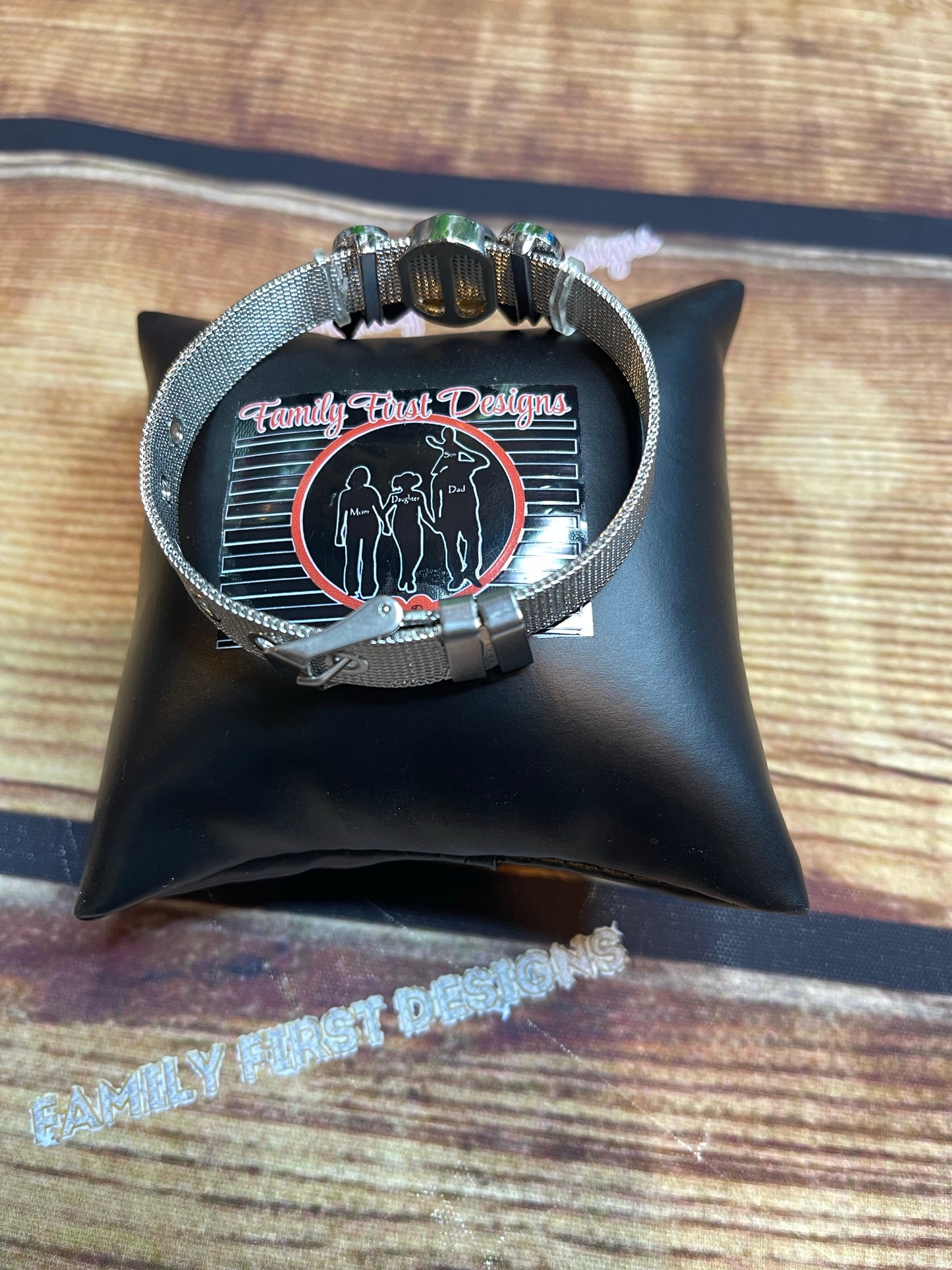 Awareness Ribbon Bling Photo Bracelet