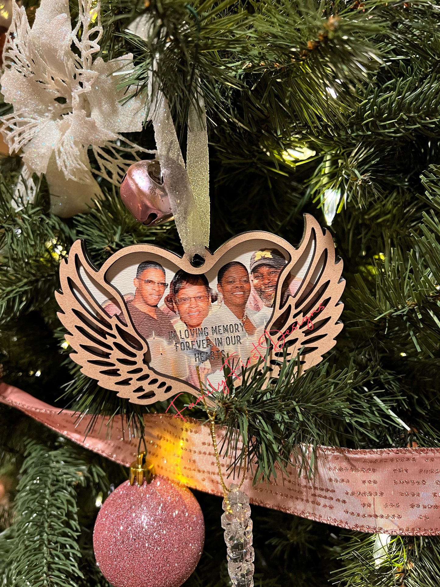 Custom Wood Photo Memorial Ornament