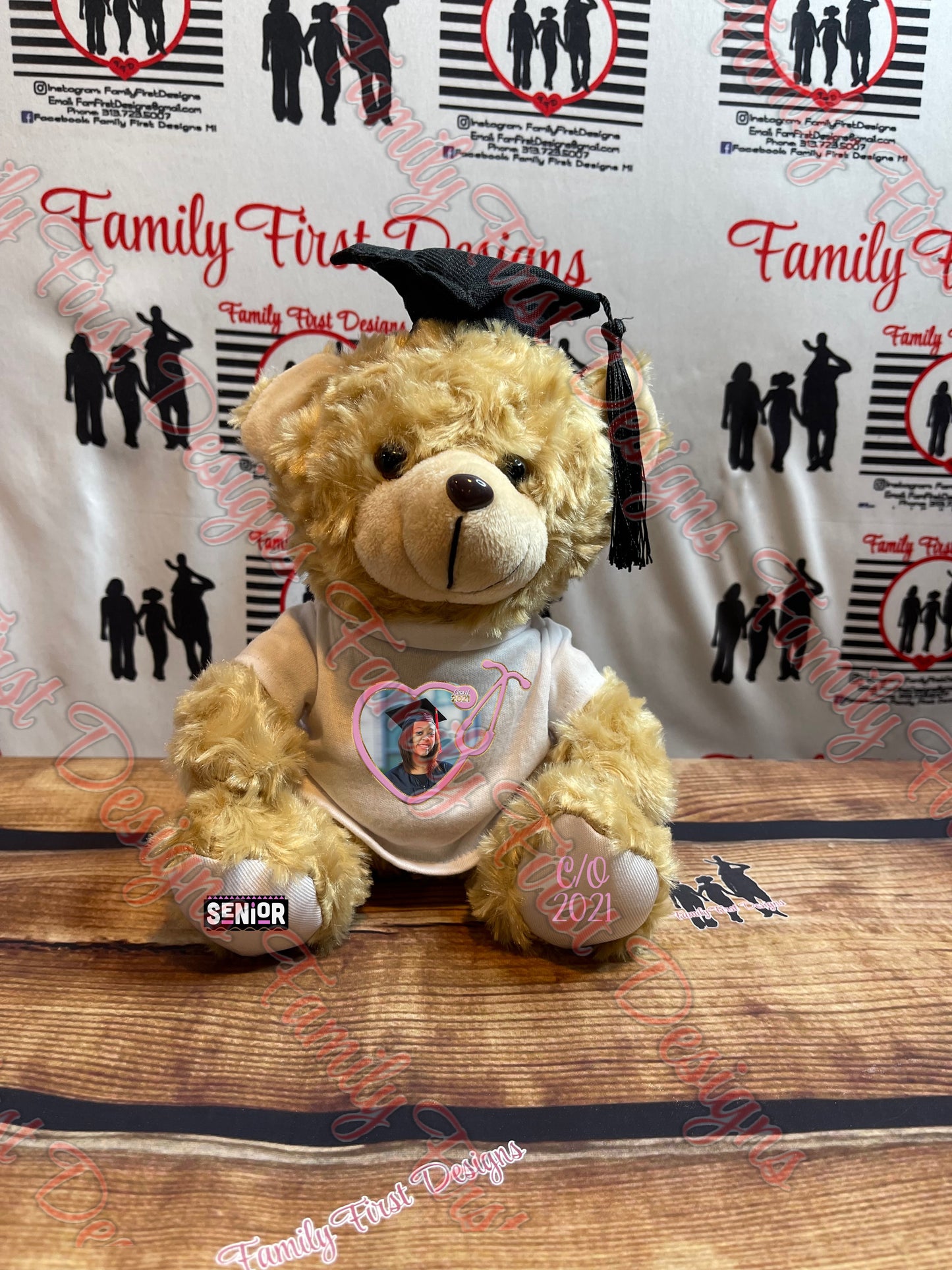 Custom Graduation Bear with shirt