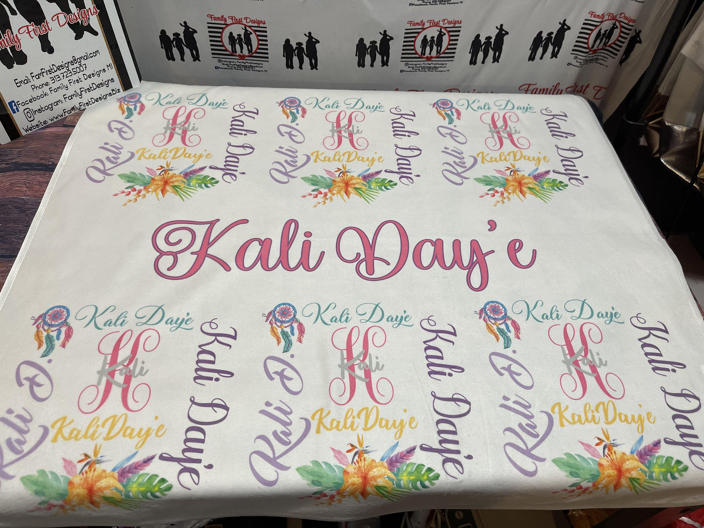 Personalized Baby Blanket - Family First Designs LLC