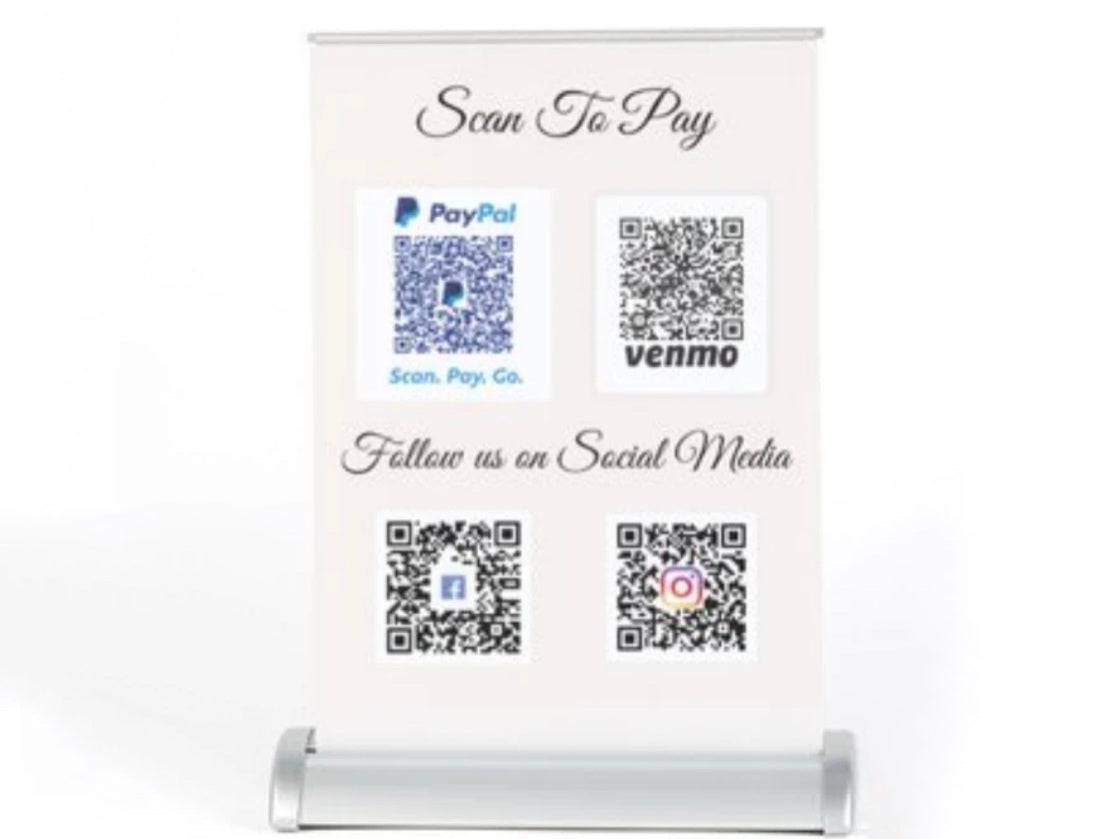 Custom Mini Retractable Banner Tabletop Sign