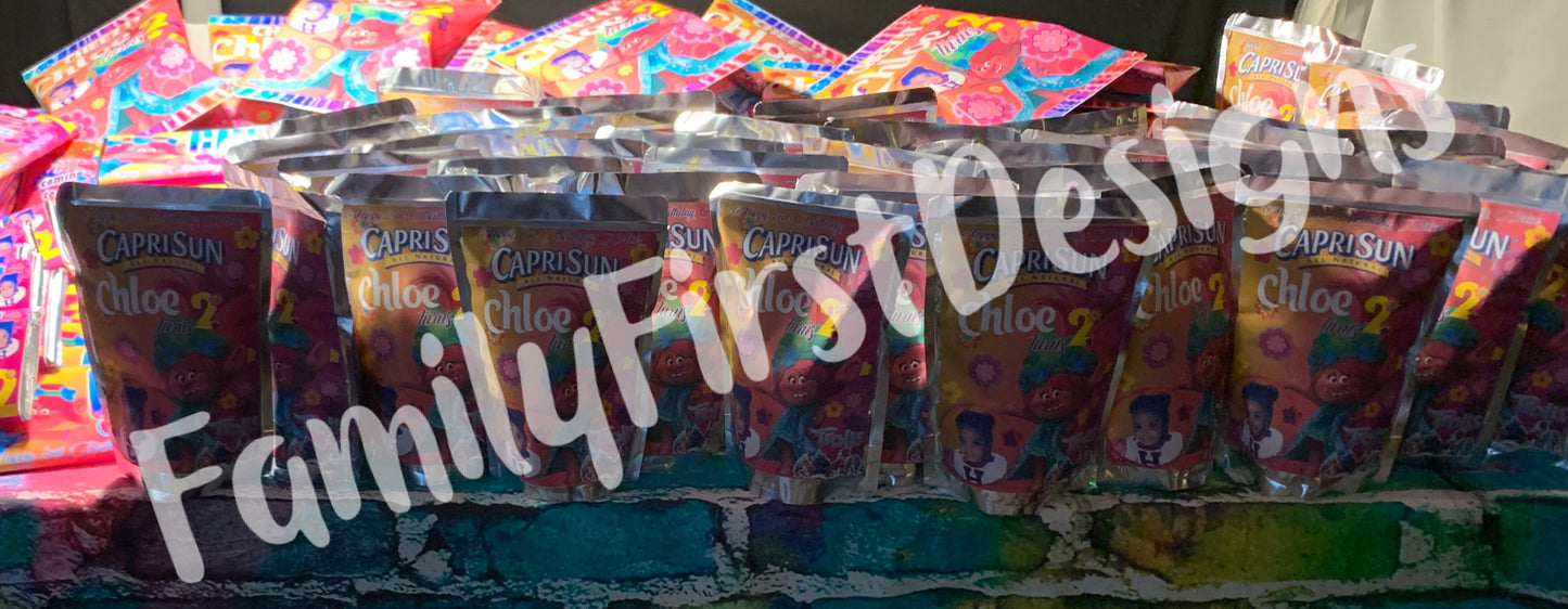 Custom wrapped Drink Pouches