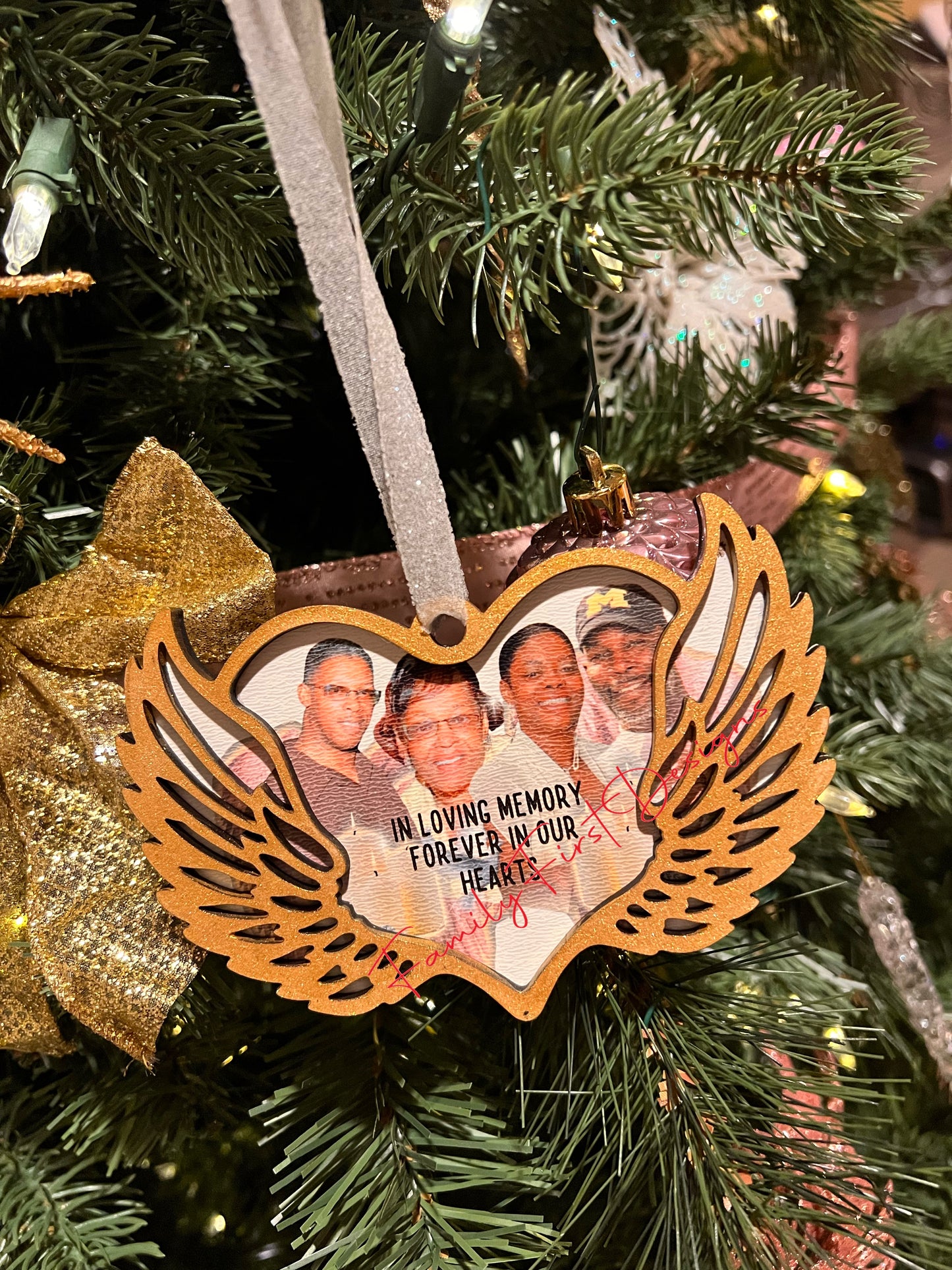 Custom Wood Photo Memorial Ornament