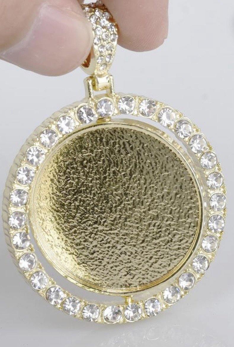 Double Sided Rotating Photo Necklace - Family First Designs LLC