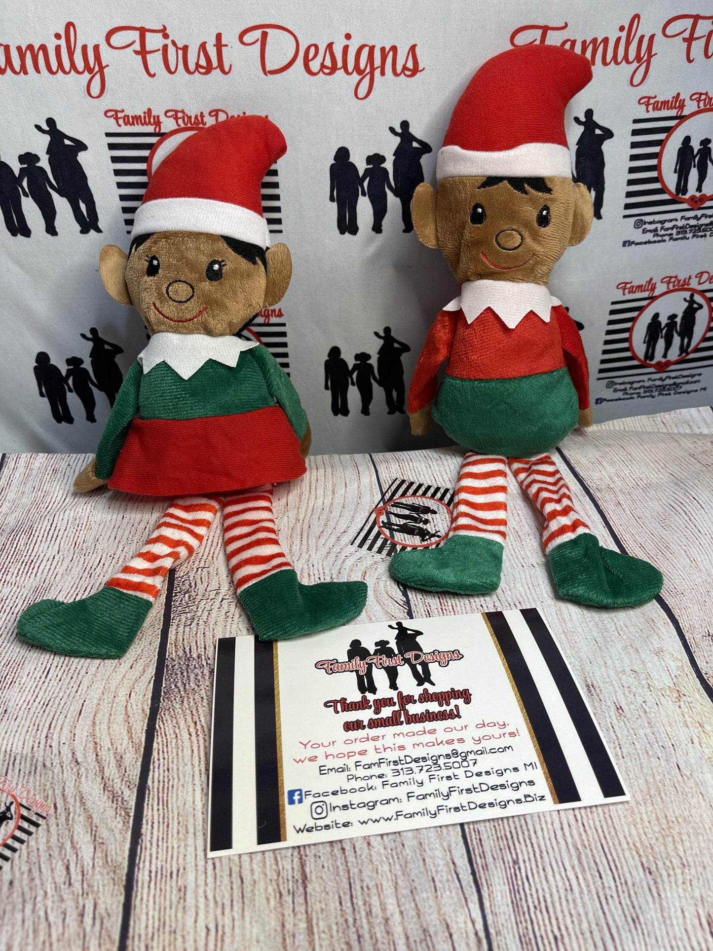 Personalized Black Elves - Family First Designs LLC
