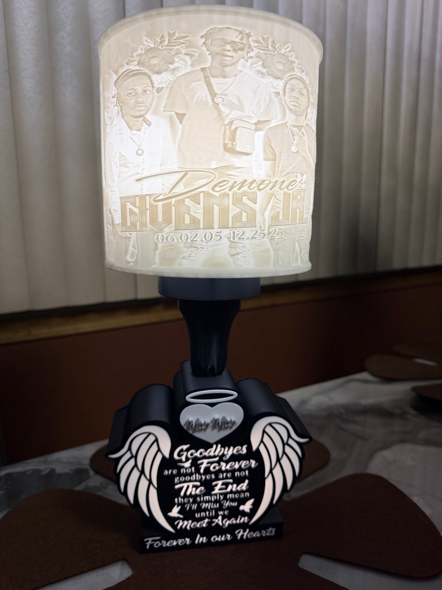Custom 3D Photo Memorial Lamp