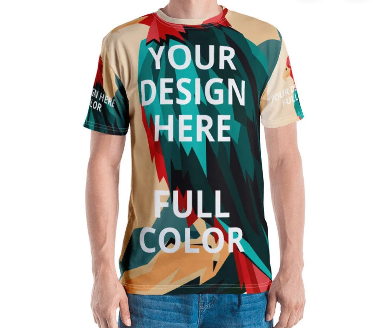 Custom all over print T-shirts Adult