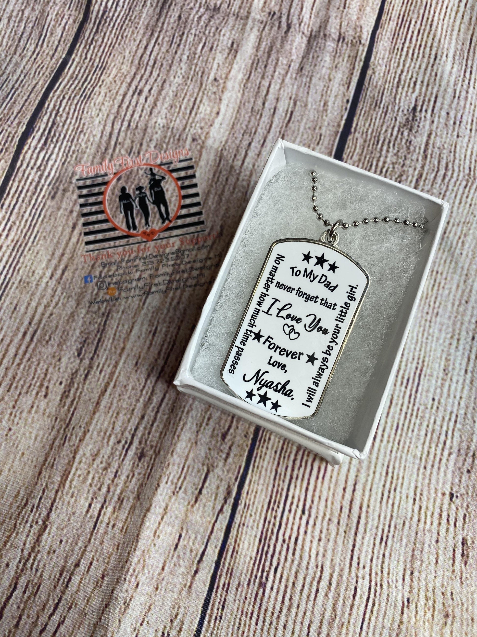 Premium Photo Dog Tag w/ necklace - Family First Designs LLC