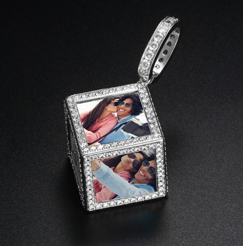 Photo Bling Cube Necklace
