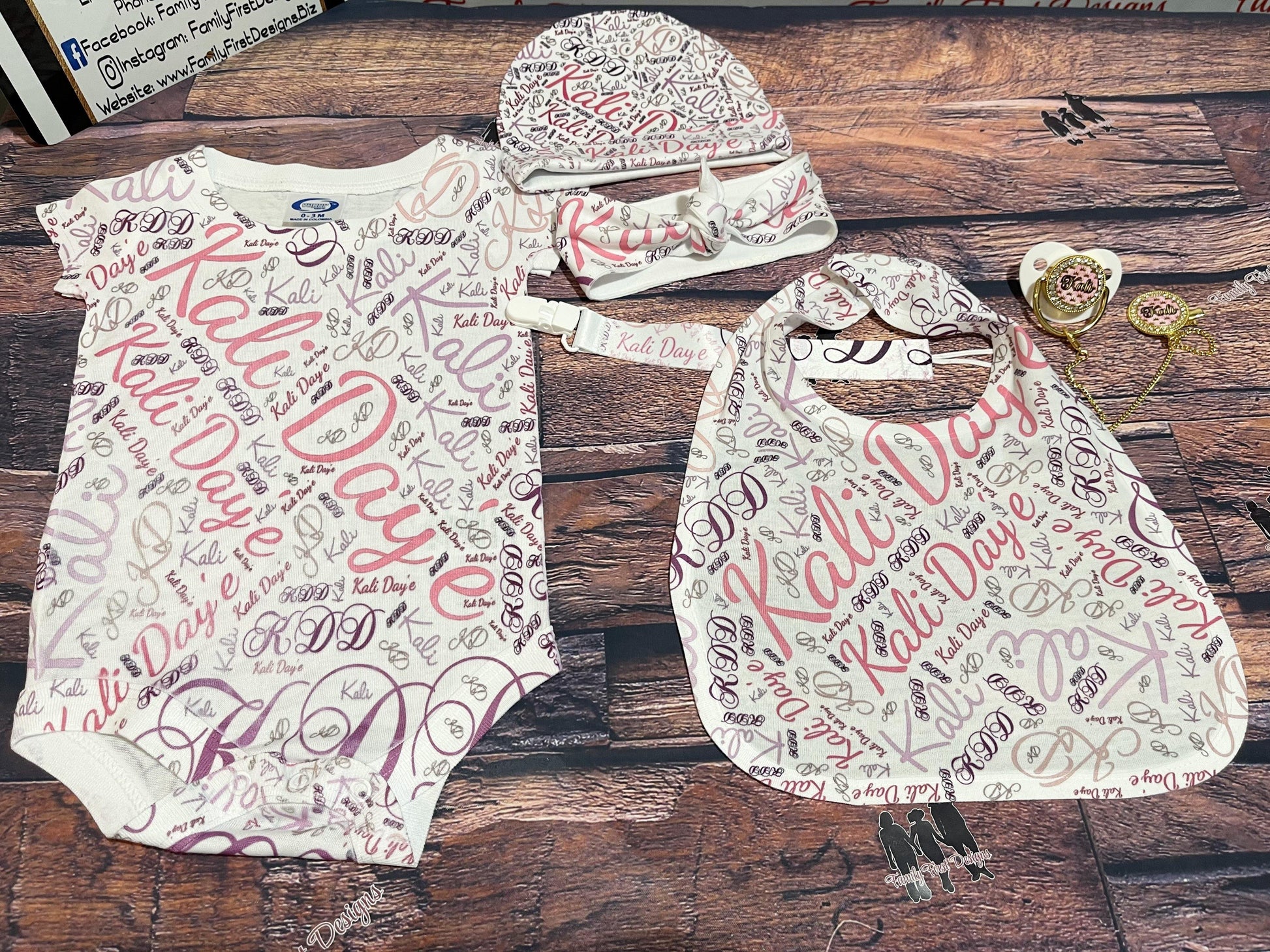 Custom Baby Bodysuit 0-3 mos - Family First Designs LLC