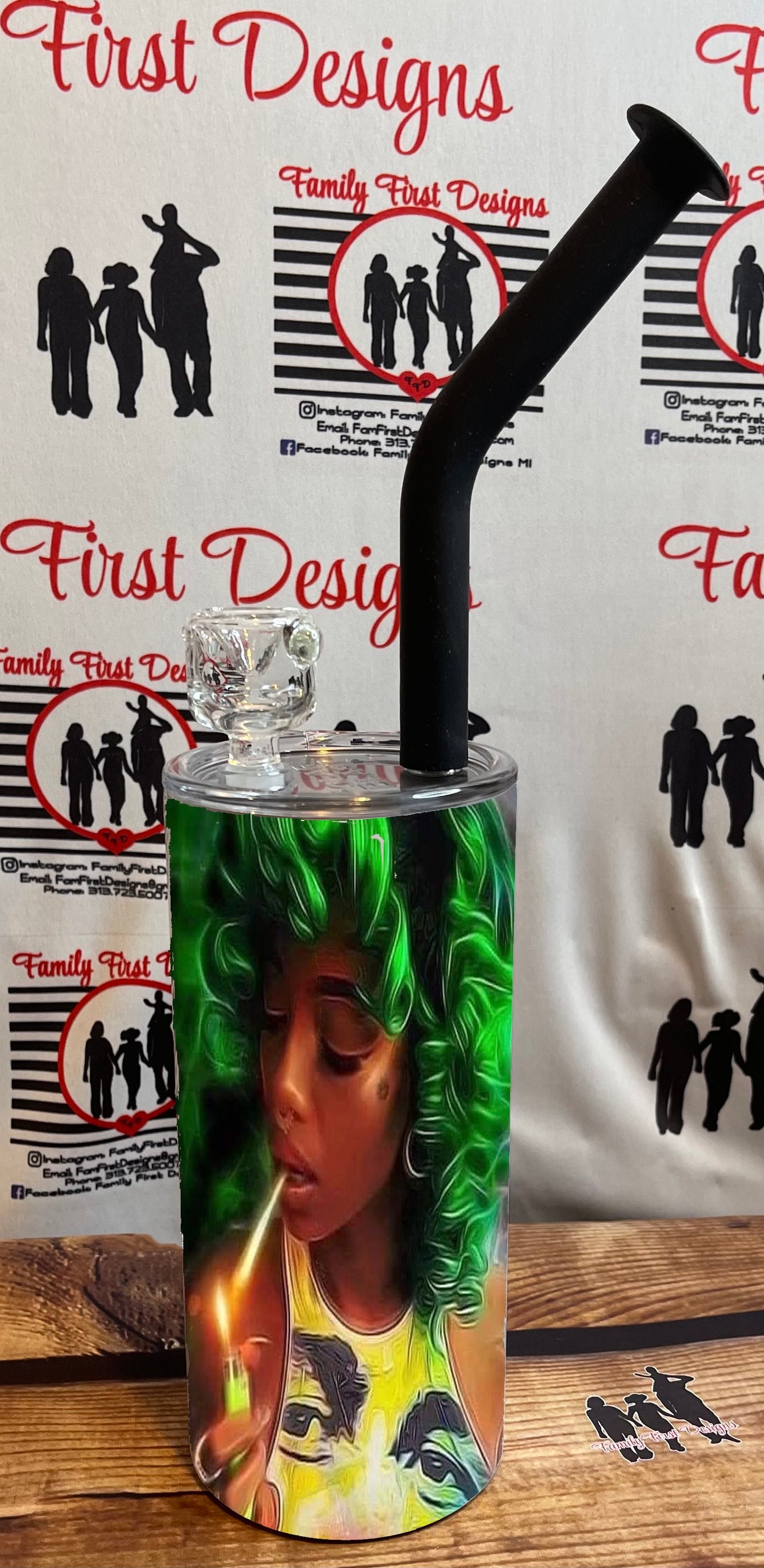 Custom Smoke Tumbler (w/Polar Blast Lid)