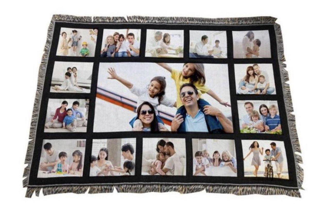 Custom 15 Panel Throw Blanket - Family First Designs LLC