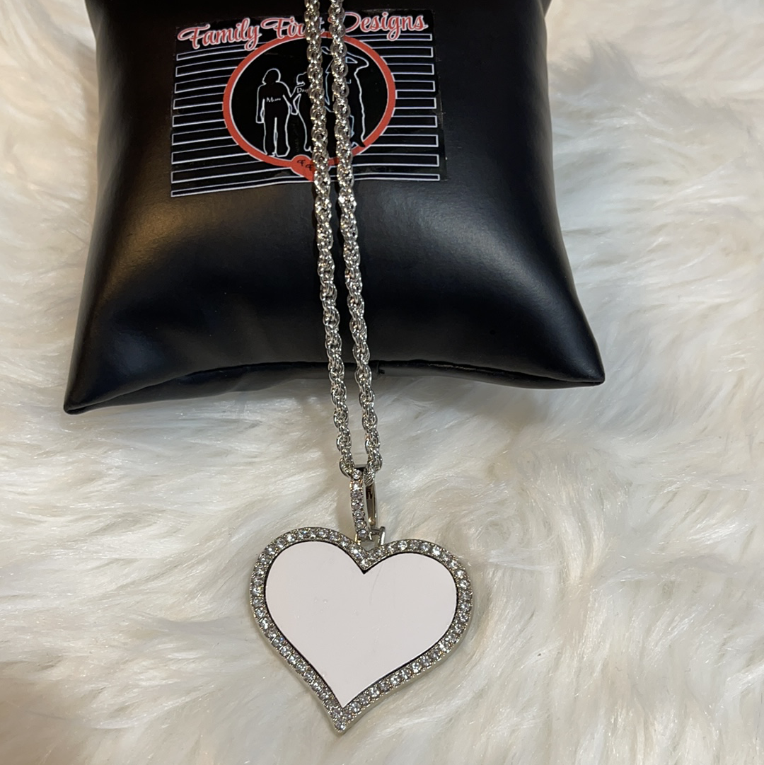 Heart Bling Photo Charm - Family First Designs LLC