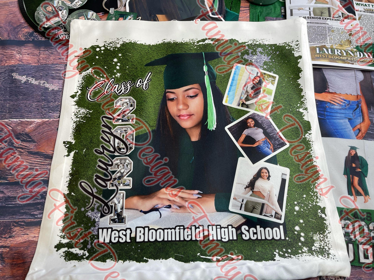 Custom Diploma Pillow - Family First Designs LLC