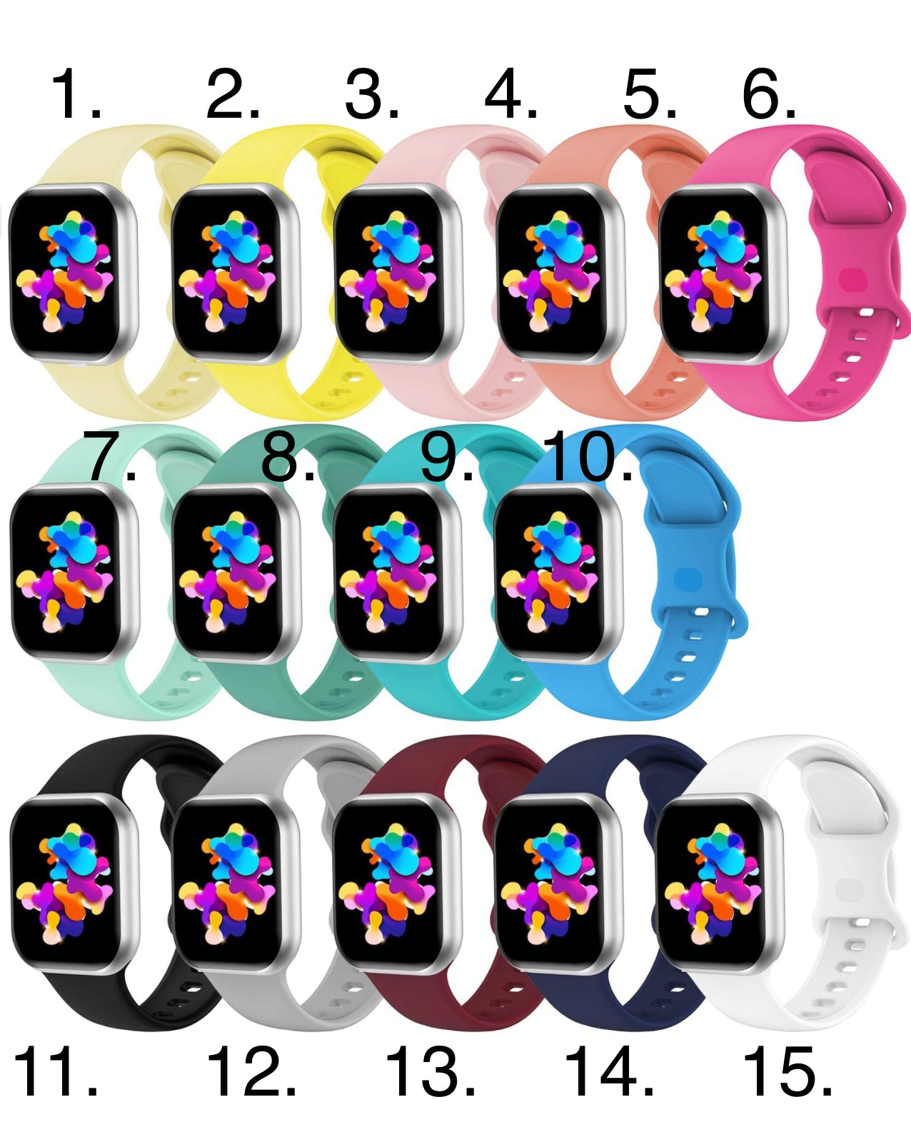 Custom Silicone Watch Bands for Smart Watches