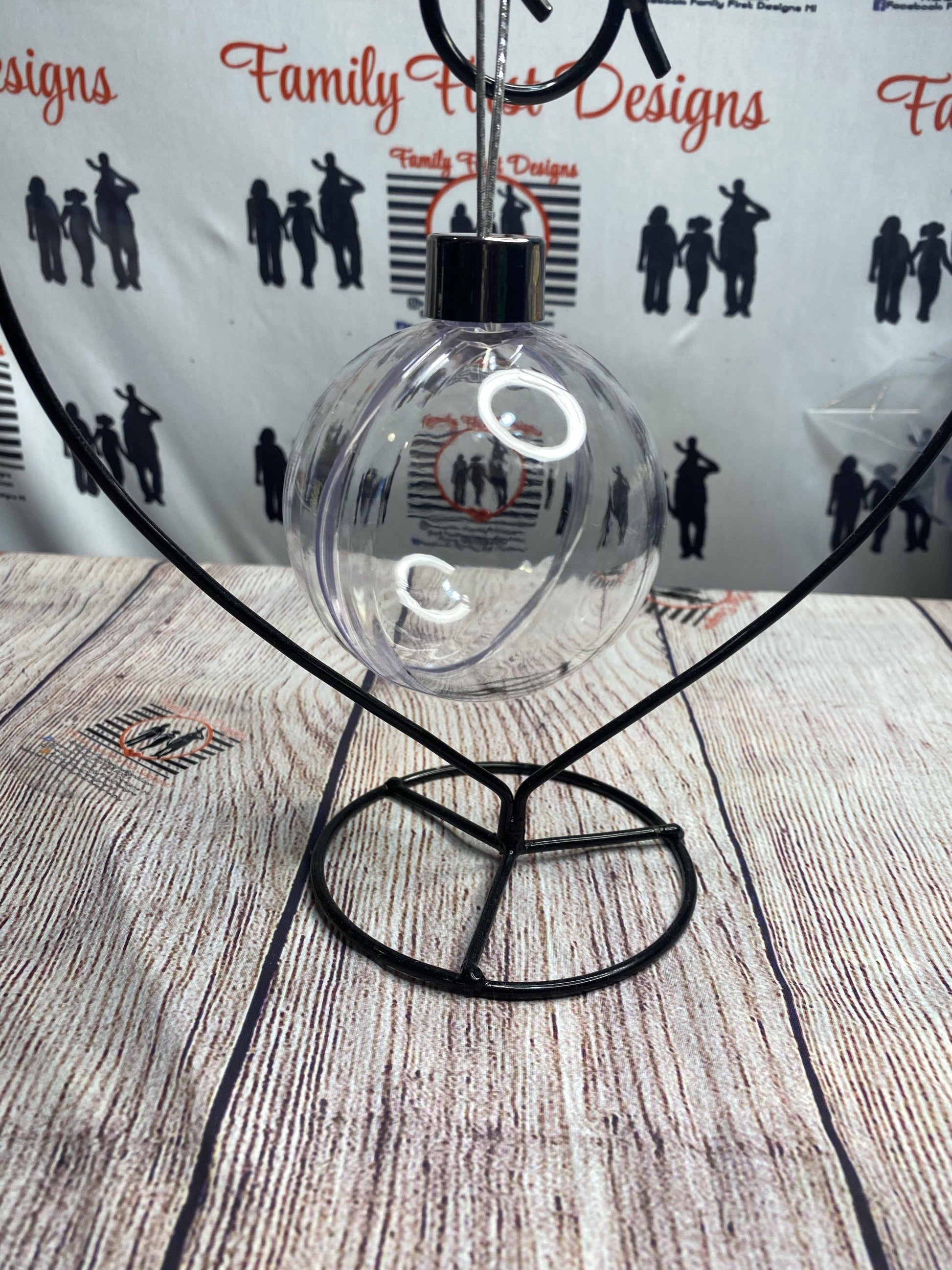 Clear Double Sided Custom Ornaments - Family First Designs LLC