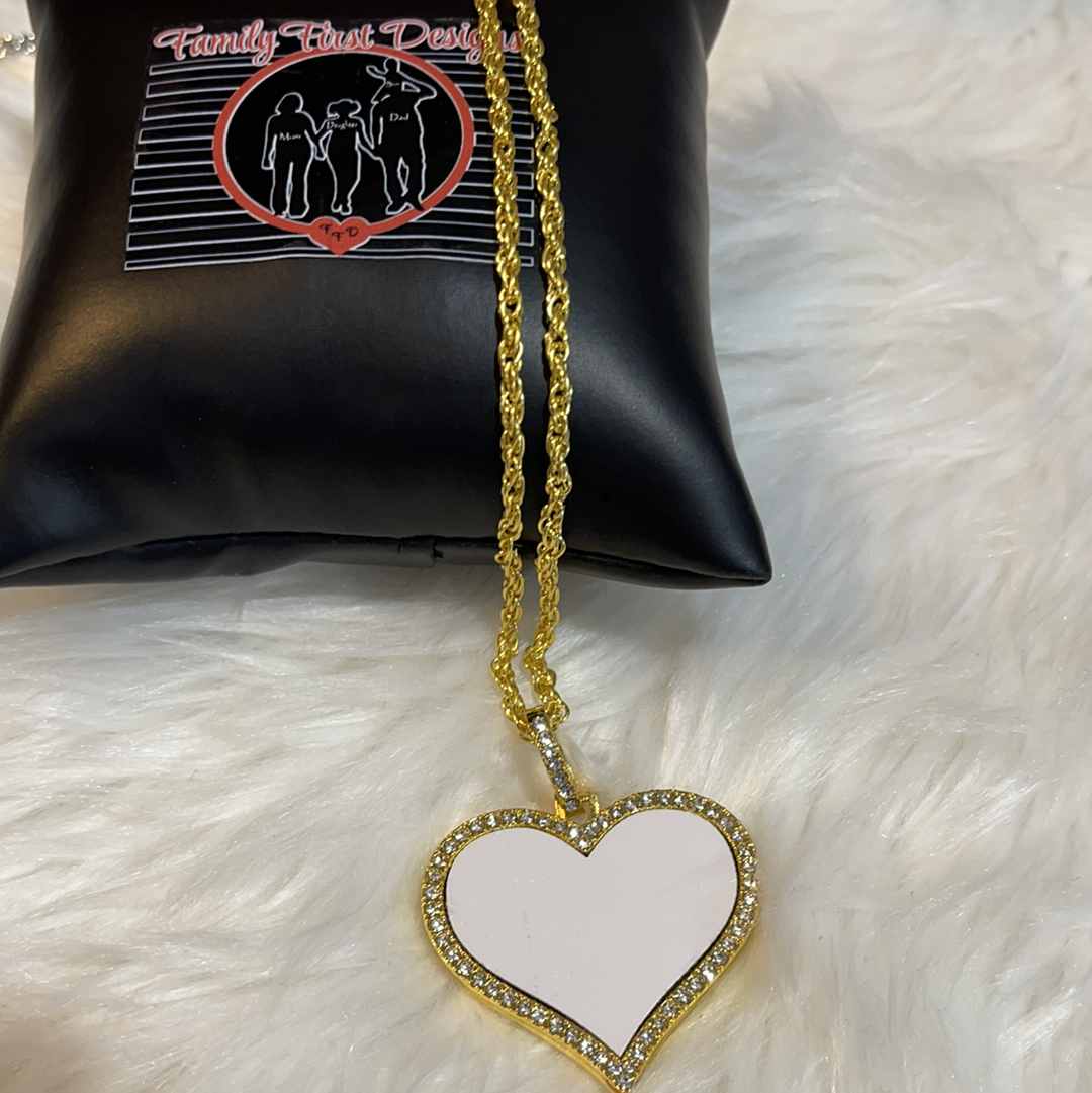 Heart Bling Photo Charm - Family First Designs LLC