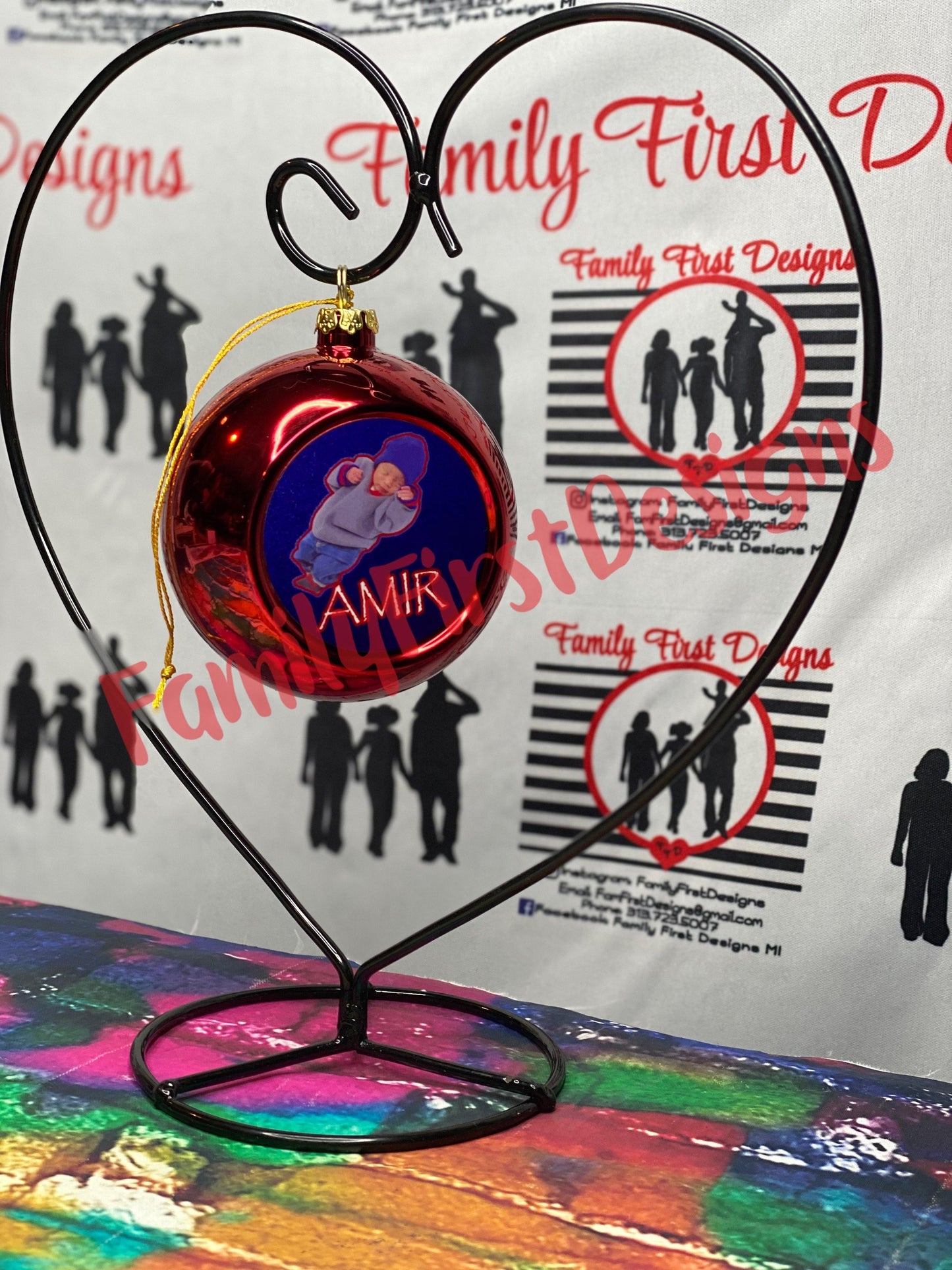3” Photo Holiday Bulb Ornament - Family First Designs LLC