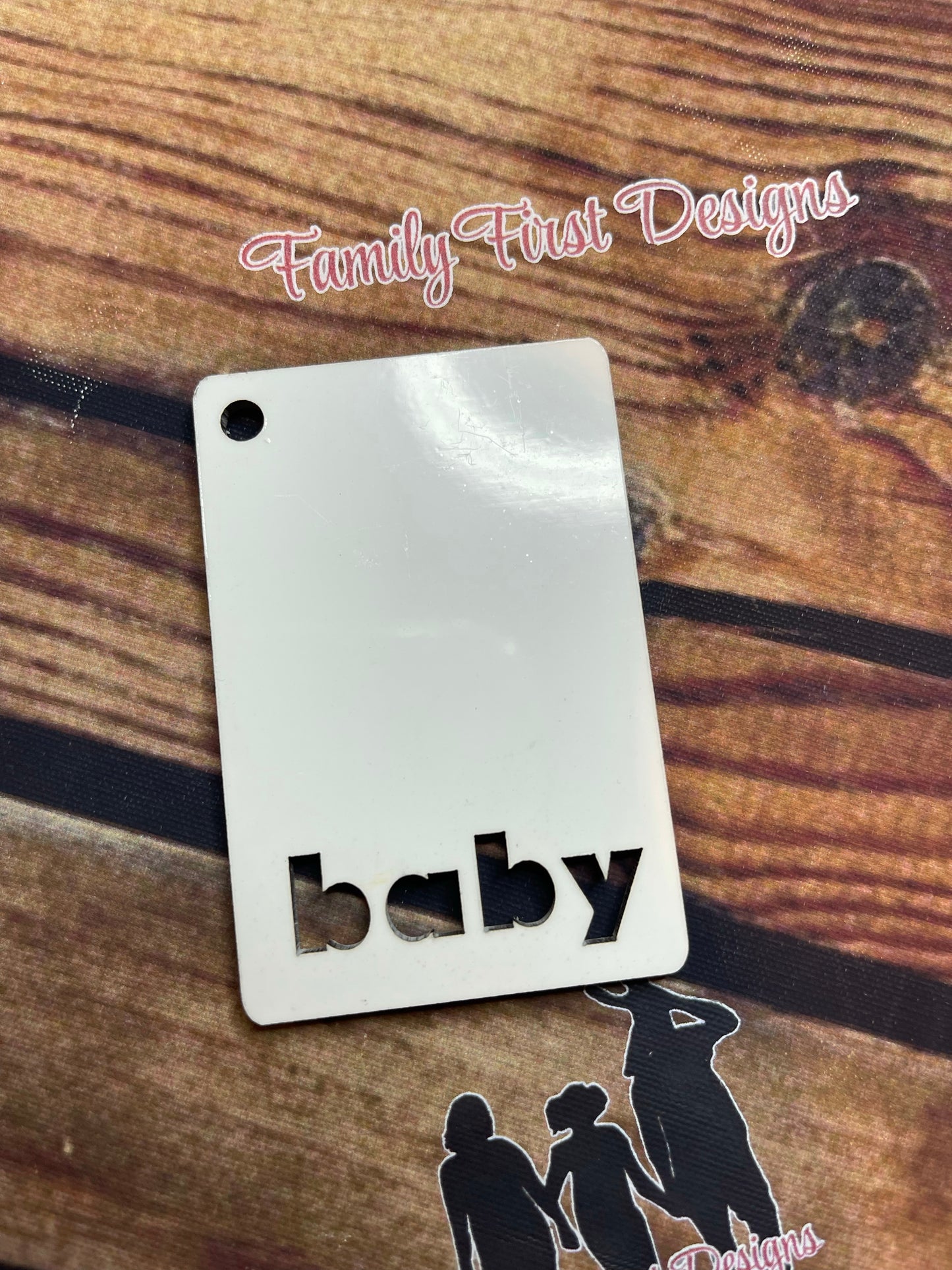 Photo Cutout Title Keychain