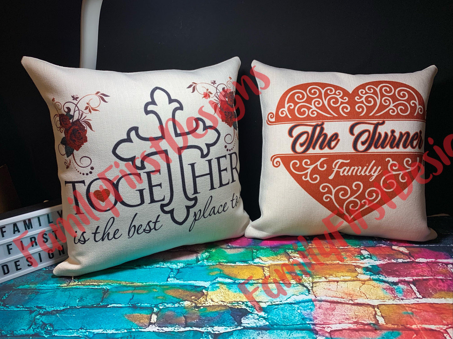 Custom Photo Pillow - Family First Designs LLC