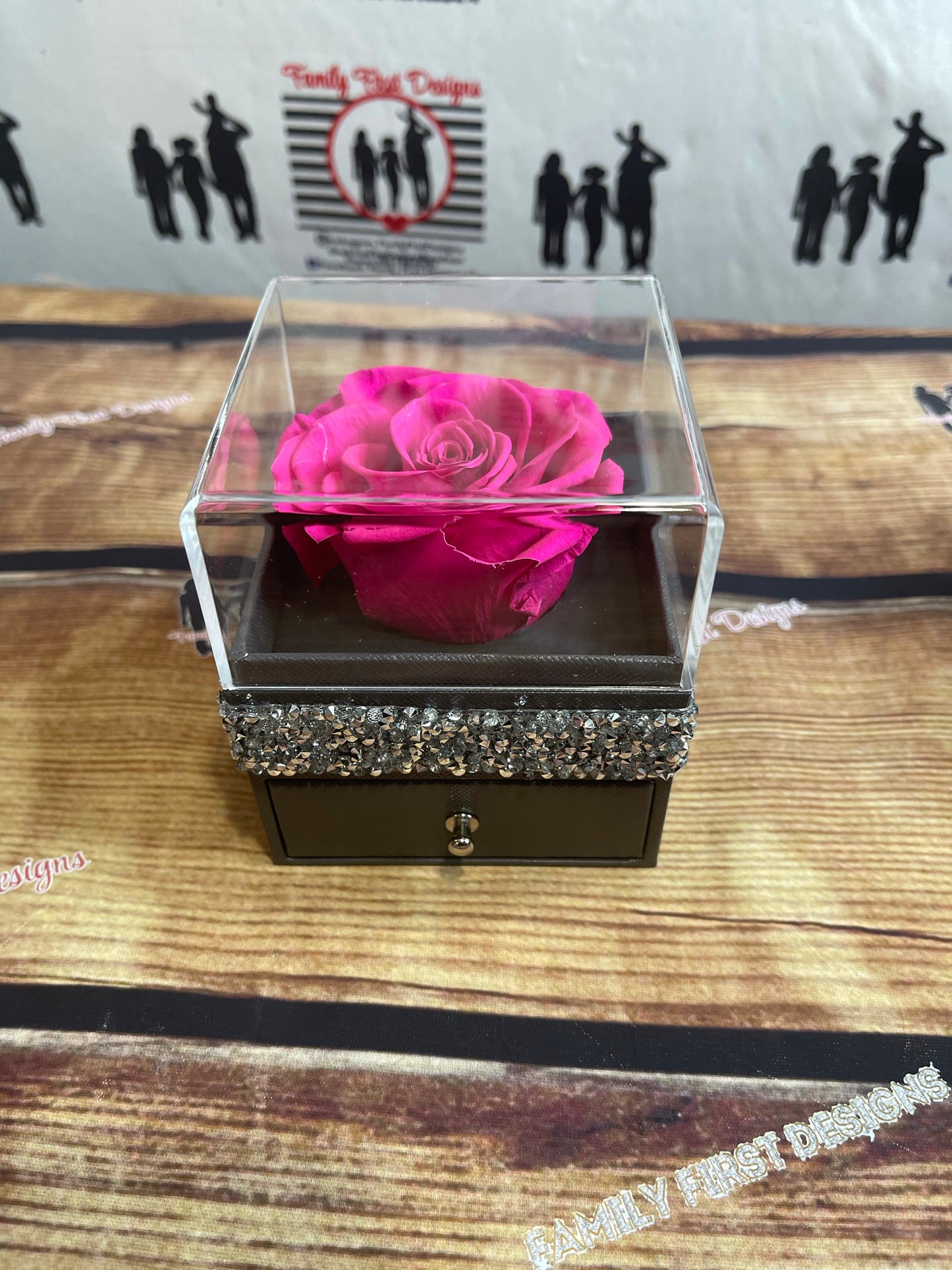 Eternal Rose Acrylic Jewelry Gift Box