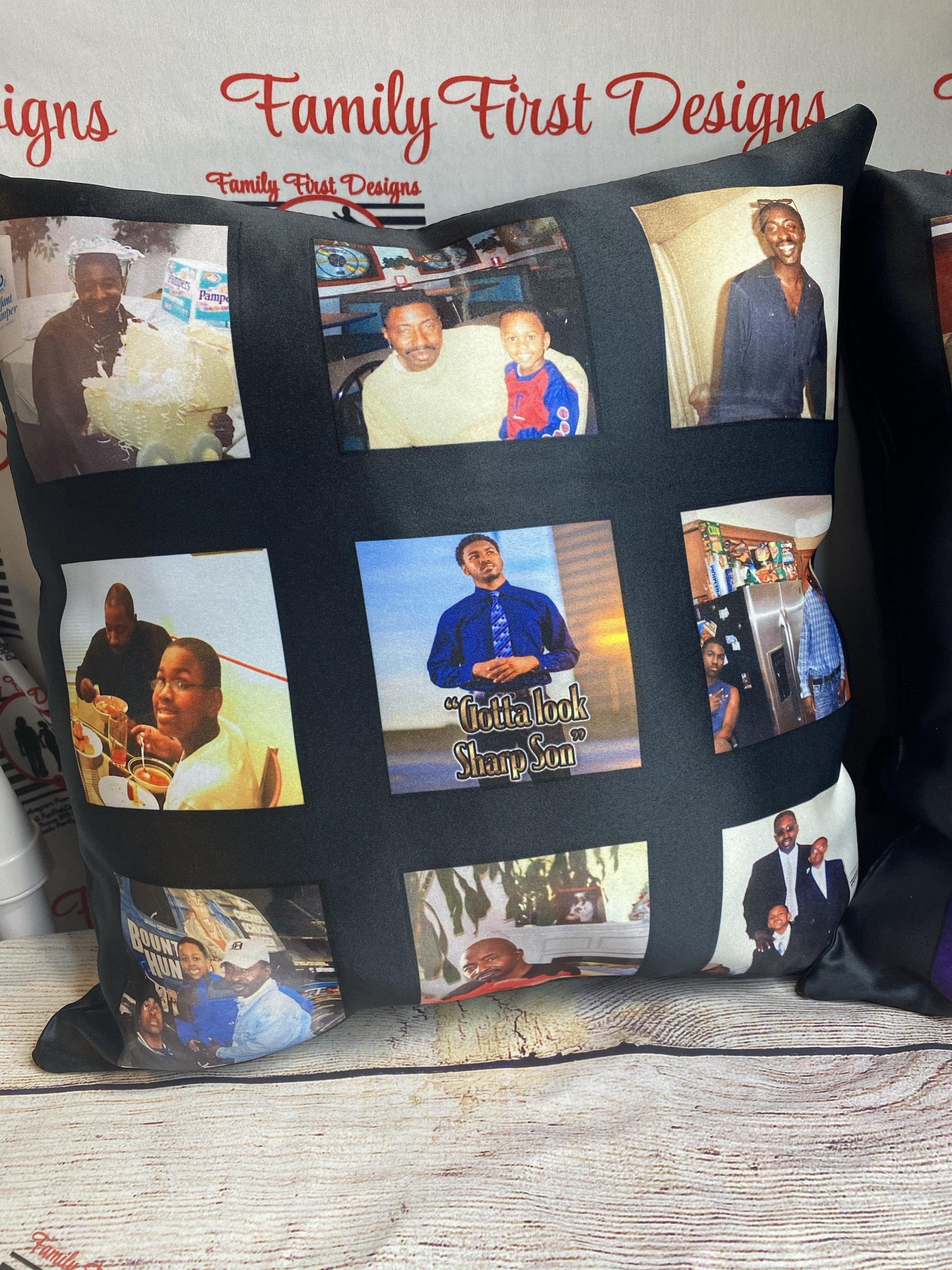 Custom Panel Pillow - Family First Designs LLC