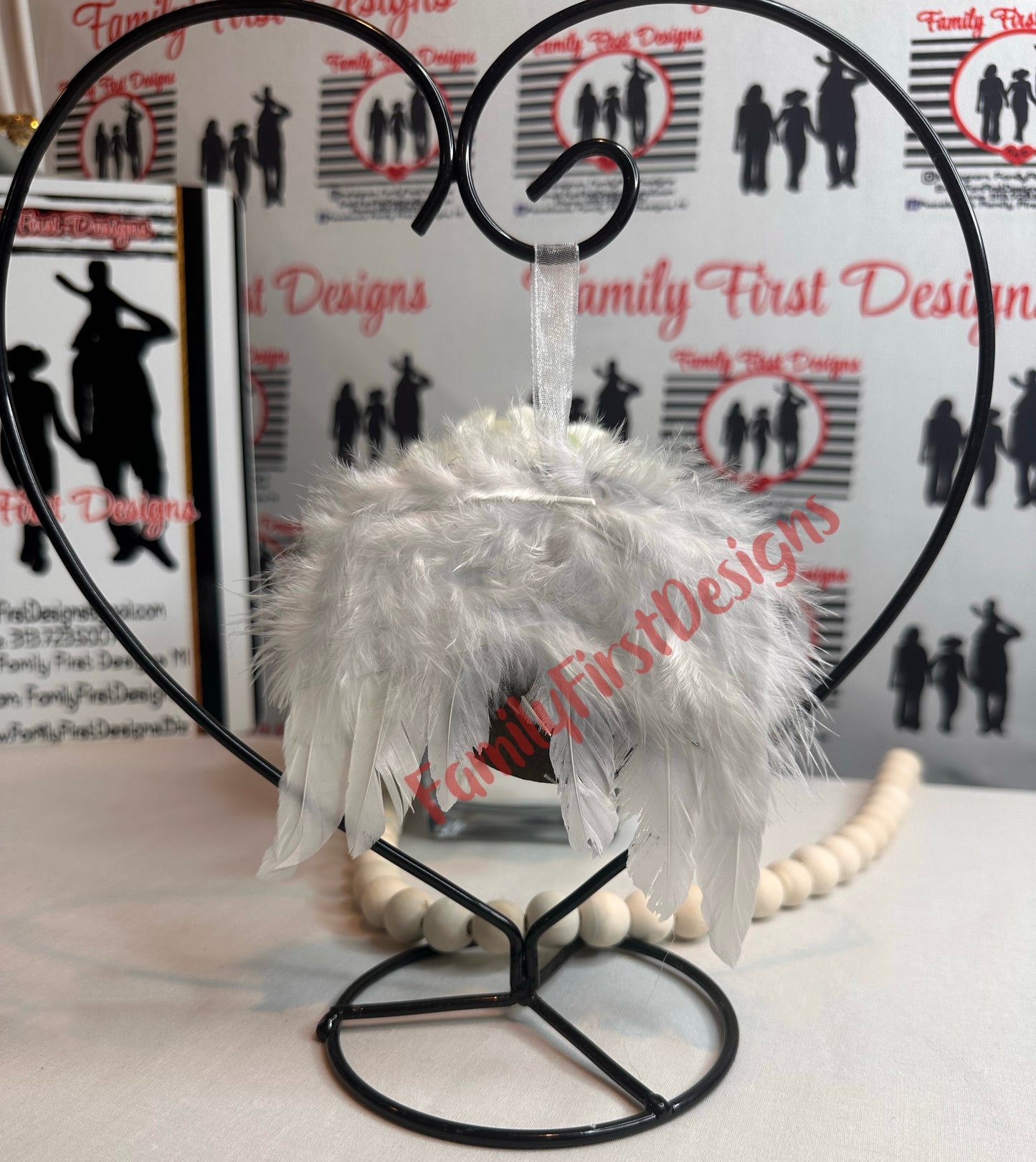 Photo Feather Angel Wing Ornament