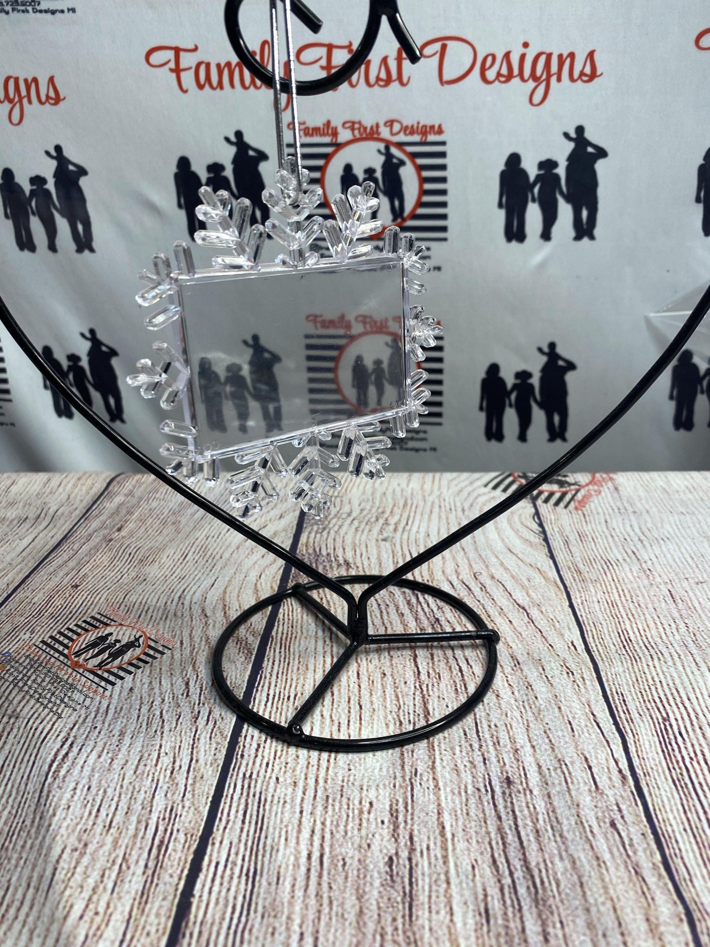 Clear Double Sided Custom Ornaments - Family First Designs LLC