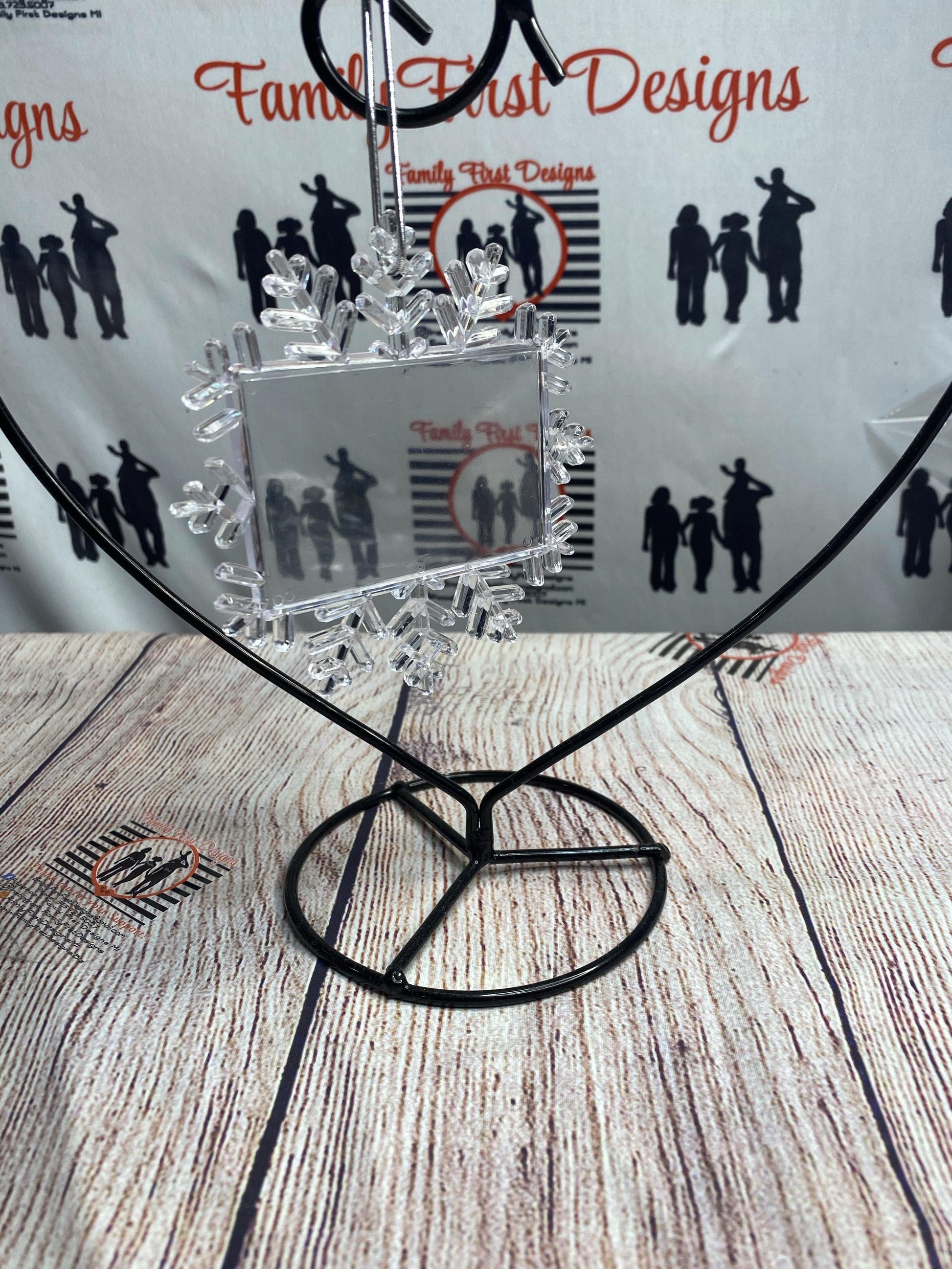 Clear Double Sided Custom Ornaments - Family First Designs LLC