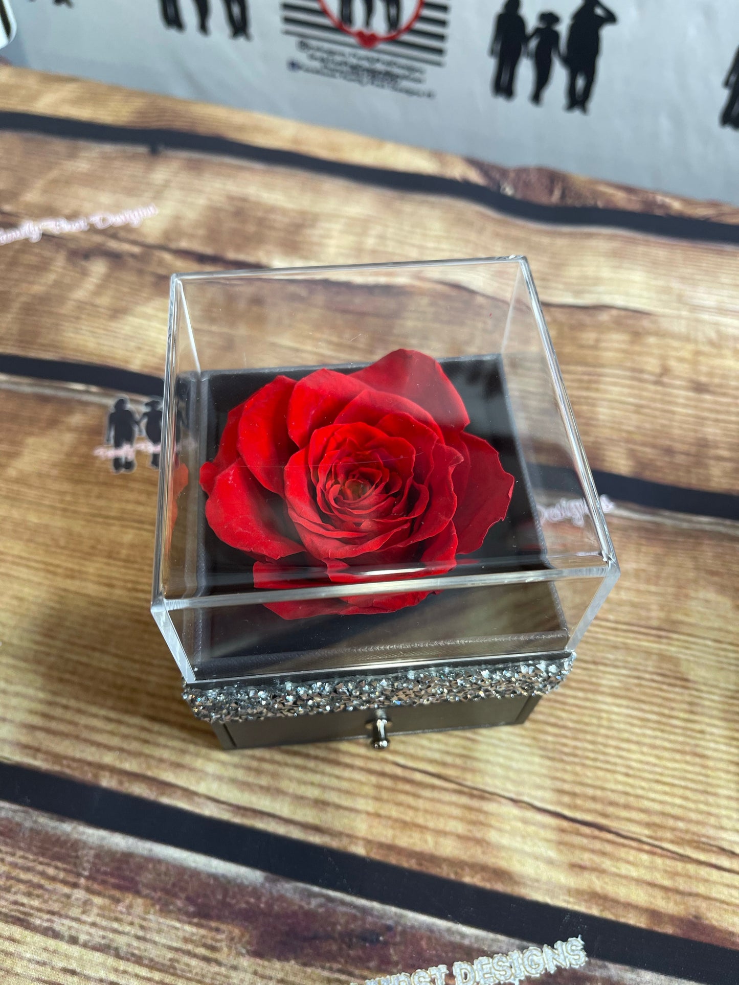 Eternal Rose Acrylic Jewelry Gift Box