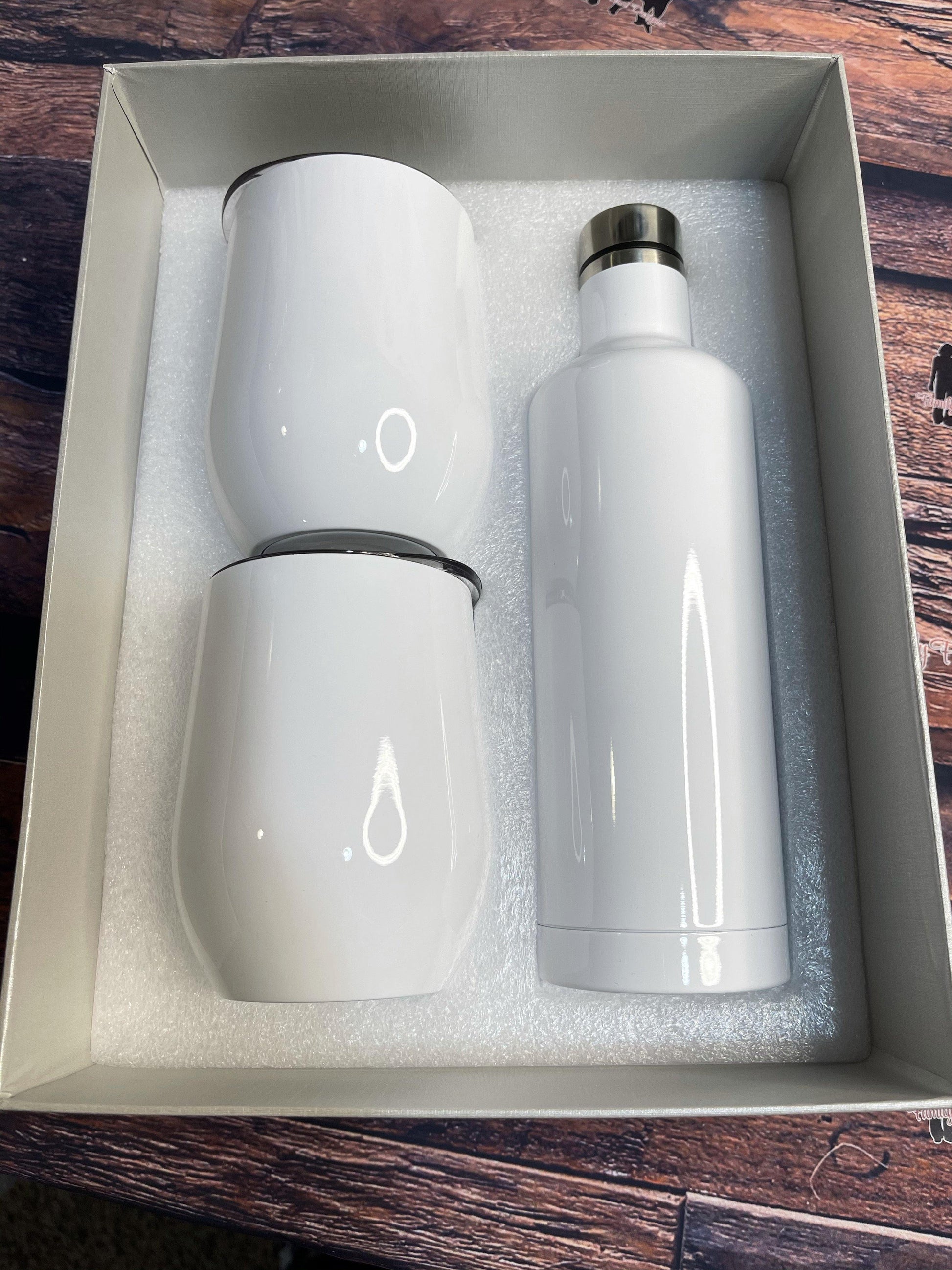 Custom Wine Decanter Set with Gift Box - Family First Designs LLC