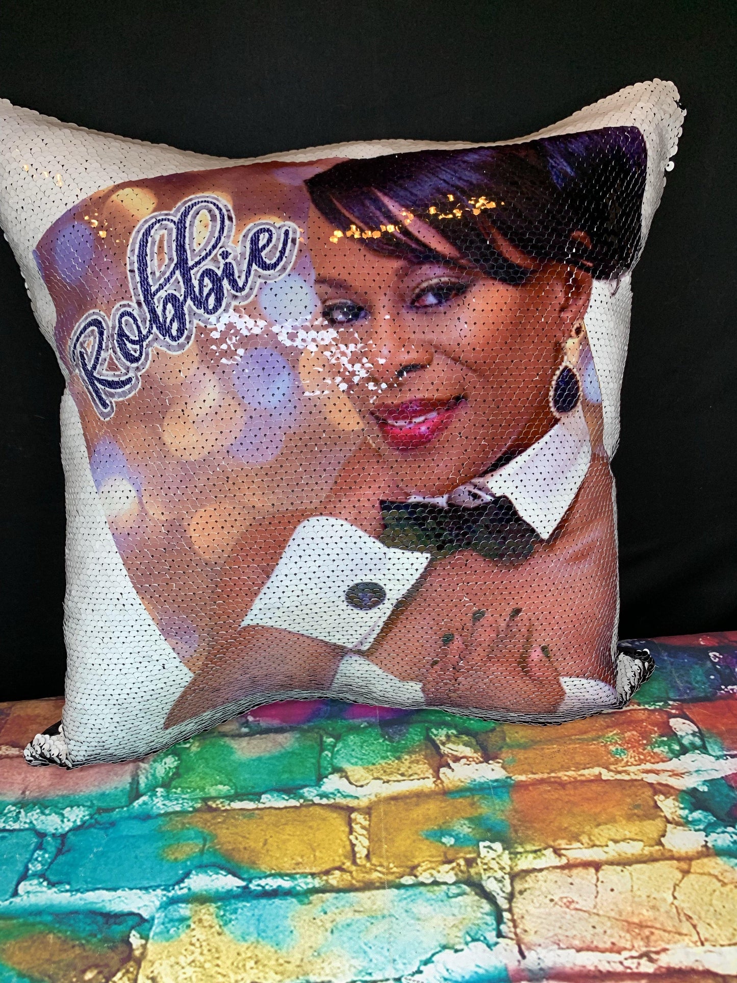 Custom Sequin Pillows - Family First Designs LLC