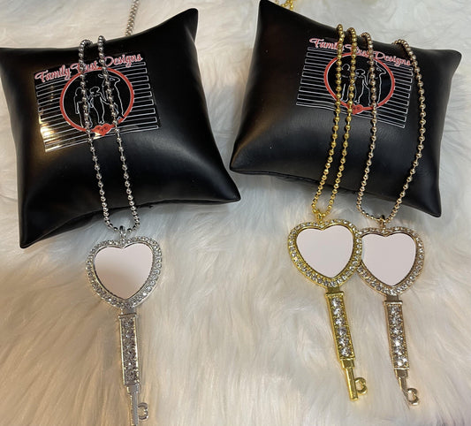 Key to My Heart Photo Necklace - Family First Designs LLC