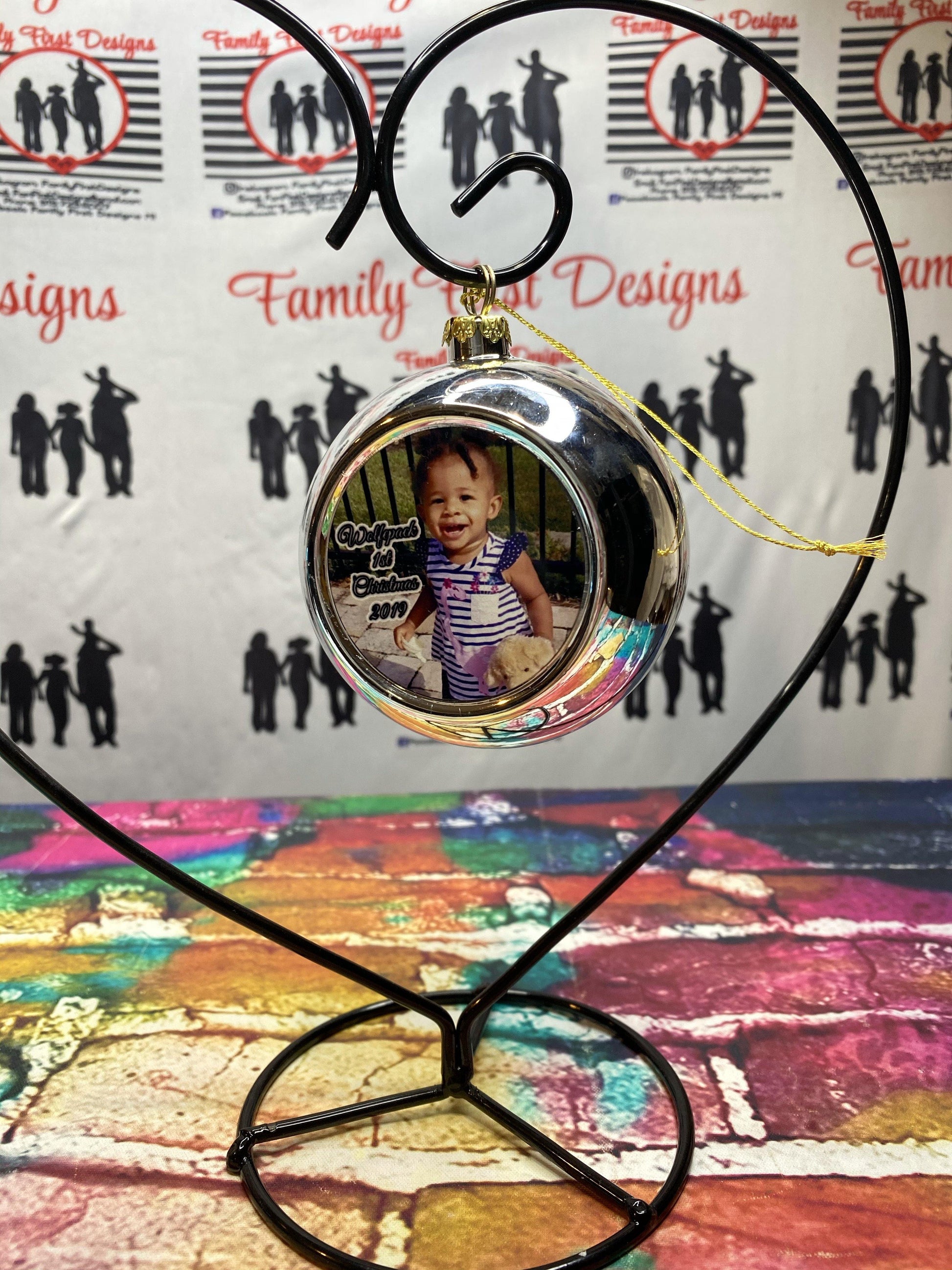 3” Photo Holiday Bulb Ornament - Family First Designs LLC