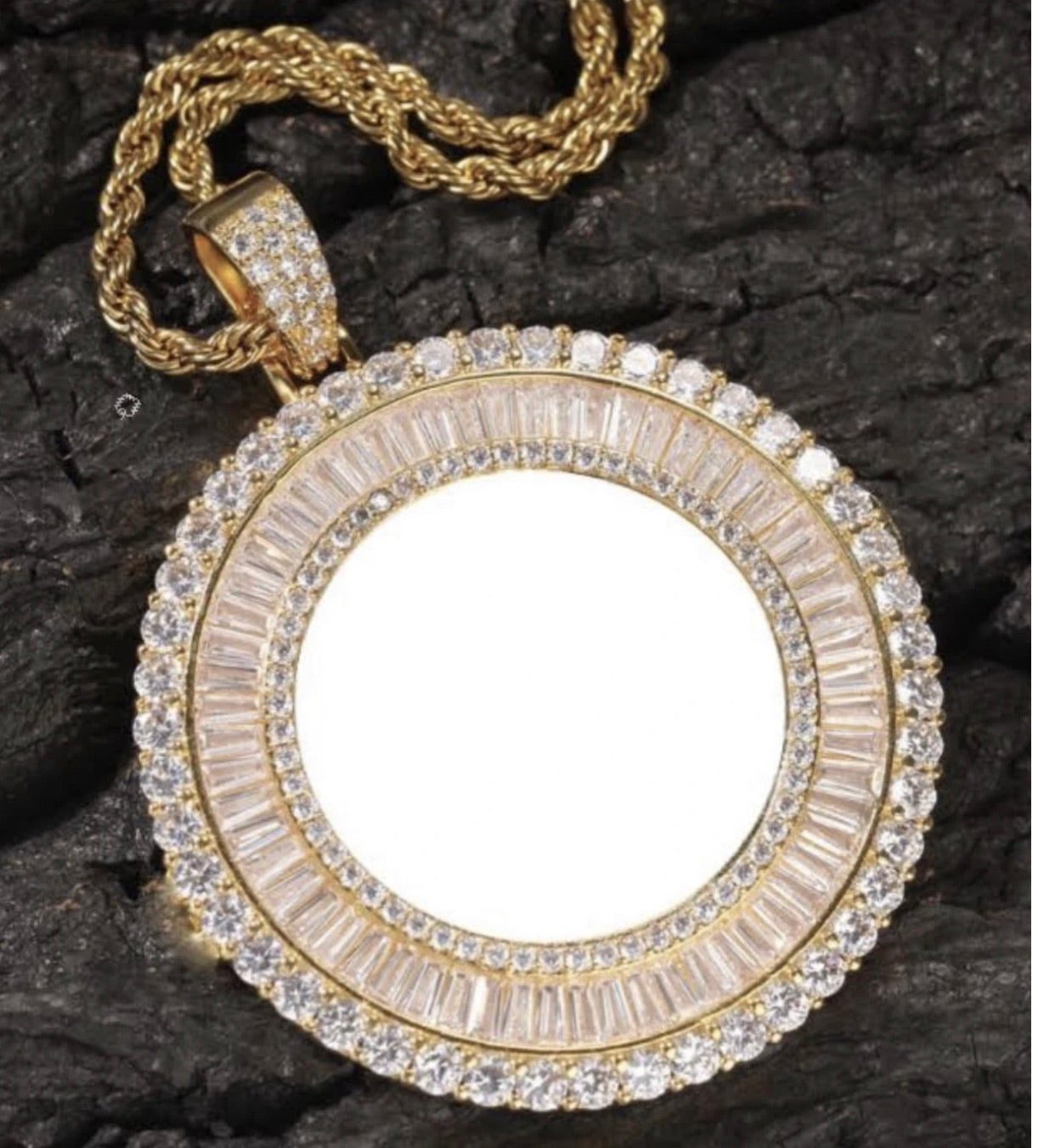Triple Bling Photo Necklace