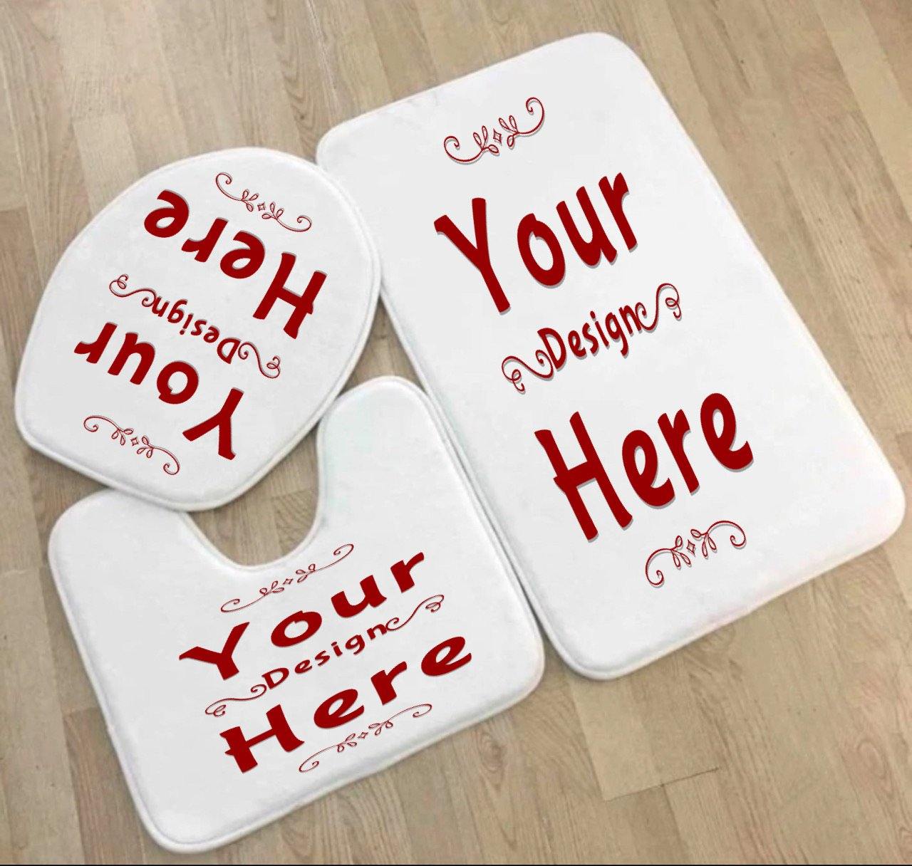 Custom 3 Piece Bathroom Mat Set - Family First Designs LLC