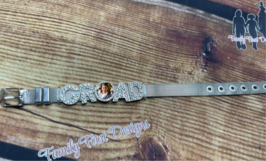 Grad Bling Photo Bracelet