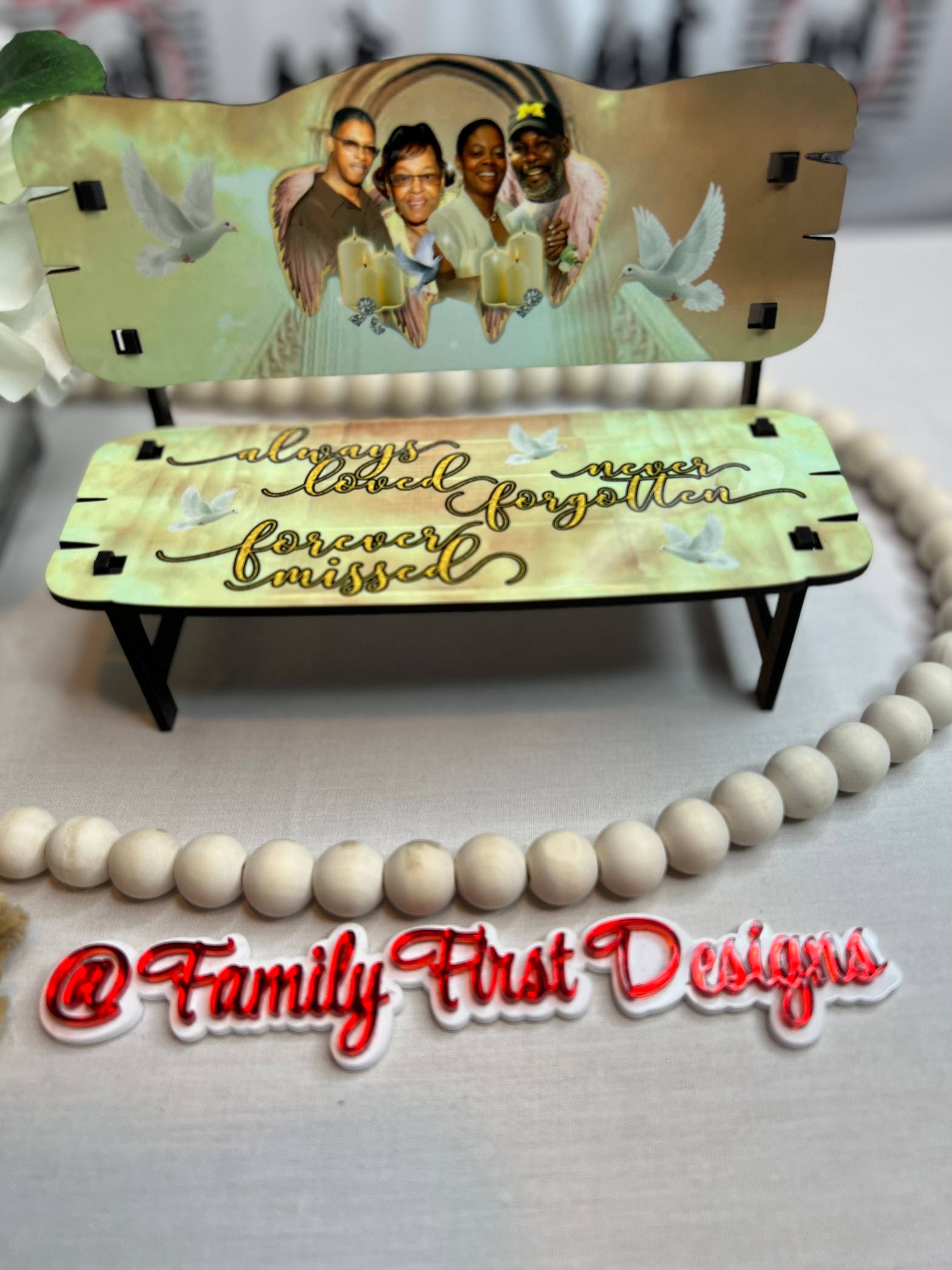 Custom Memory Display Bench – Family First Designs LLC