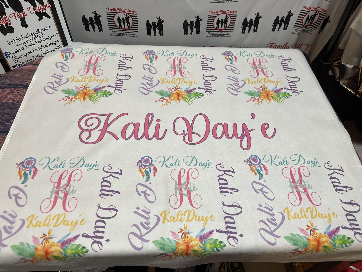 Personalized  Baby Blanket - Family First Designs LLC