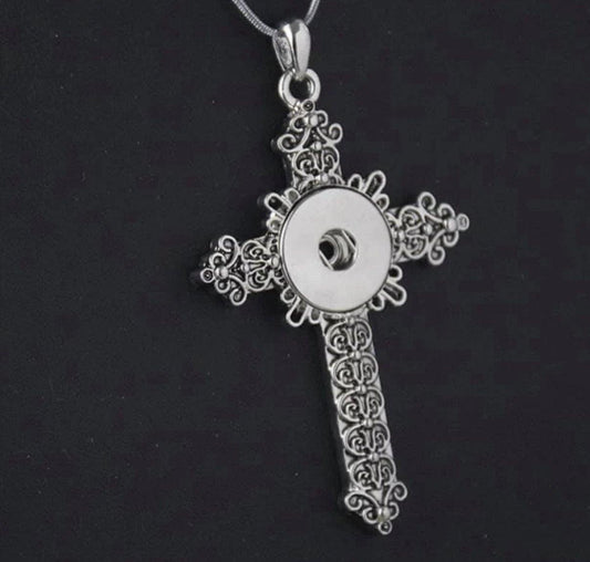 Cross Snap Photo Necklace - Family First Designs LLC