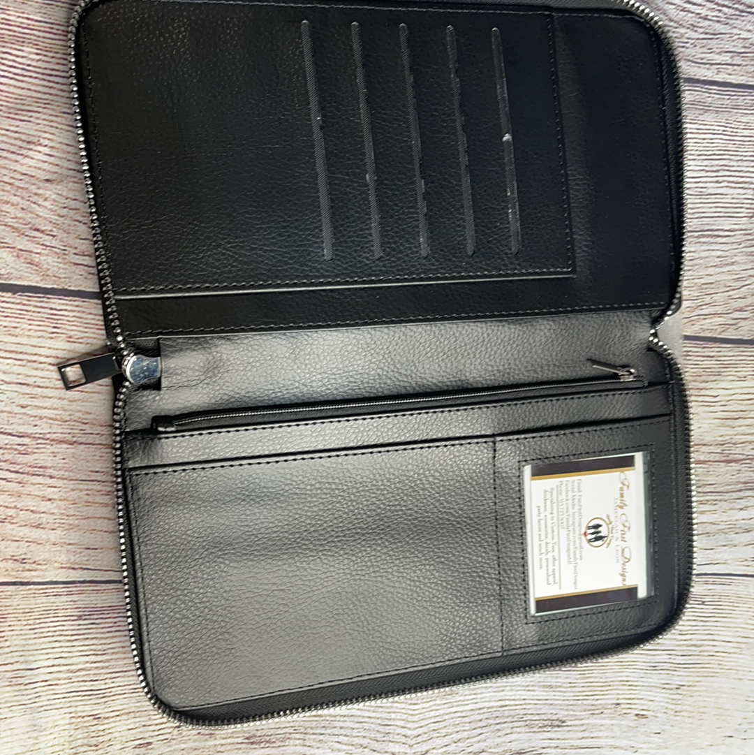Women’s Large Clutch Custom Wallet - Family First Designs LLC