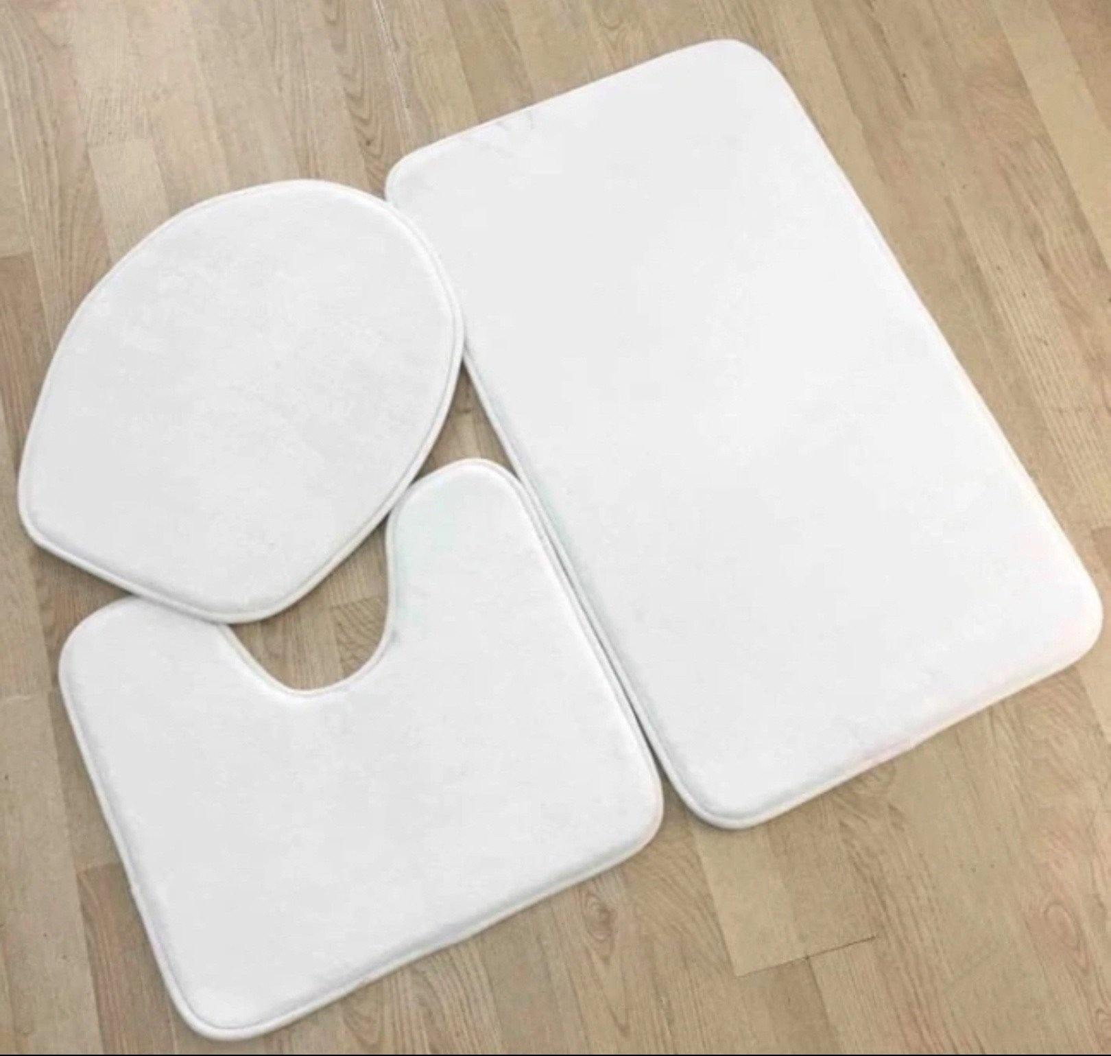 Custom 3 Piece Bathroom Mat Set - Family First Designs LLC