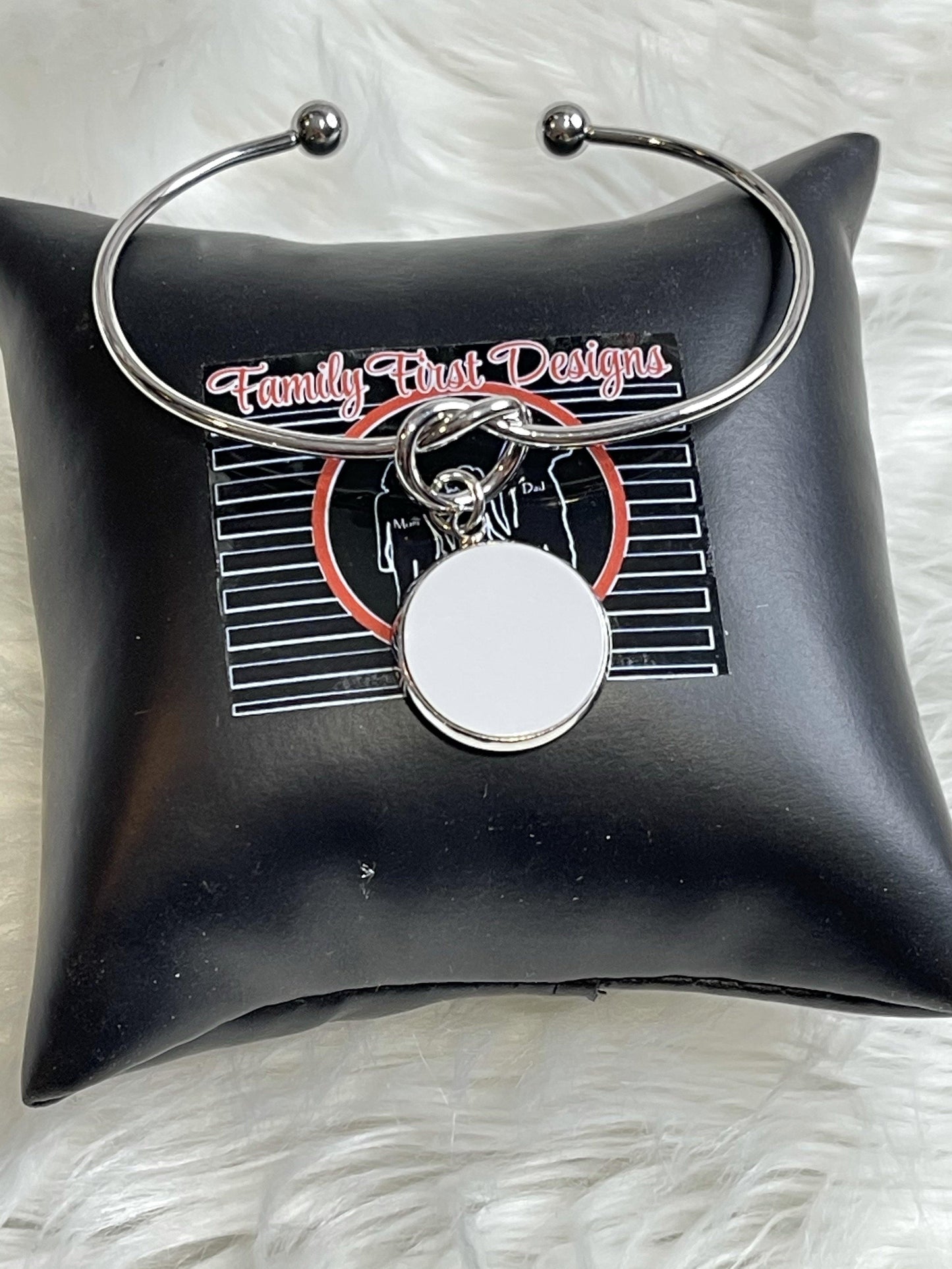 Custom Knot Metal  Bangle - Family First Designs LLC