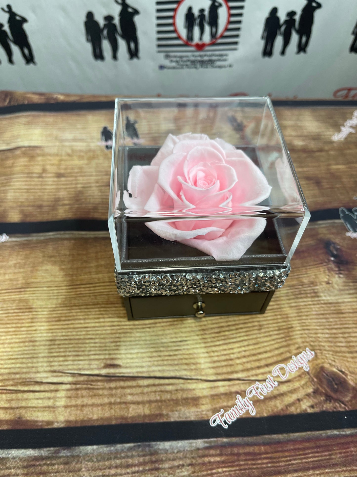 Eternal Rose Acrylic Jewelry Gift Box