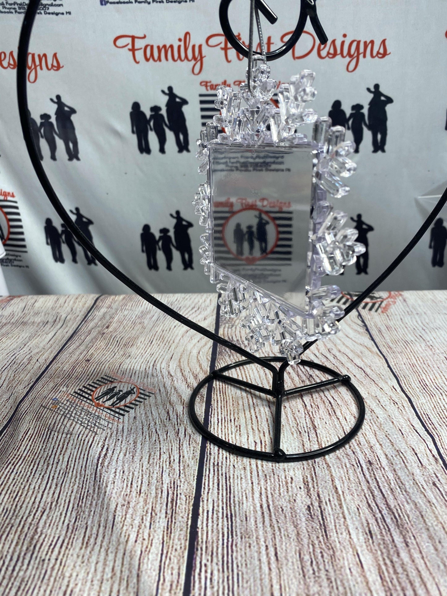 Clear Double Sided Custom Ornaments - Family First Designs LLC