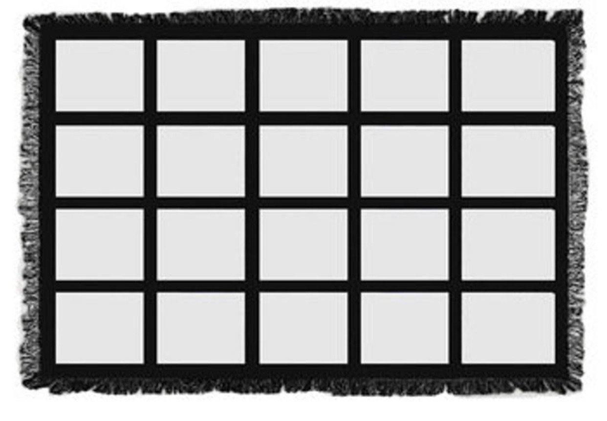 20 Panel Custom Throw Blanket - Family First Designs LLC