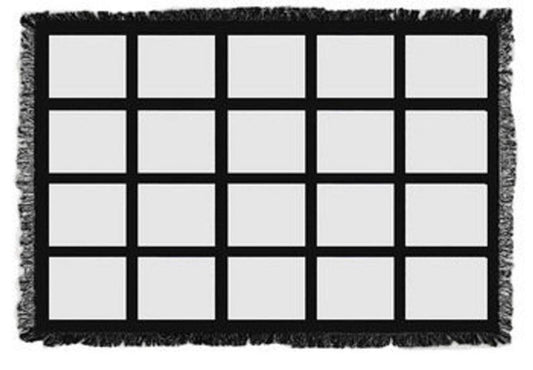 20 Panel Custom Throw Blanket - Family First Designs LLC