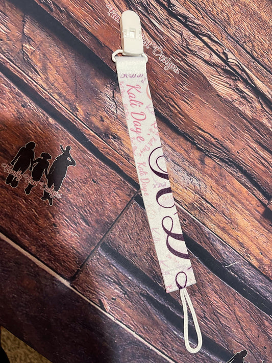 Custom Baby Pacifier Clip - Family First Designs LLC
