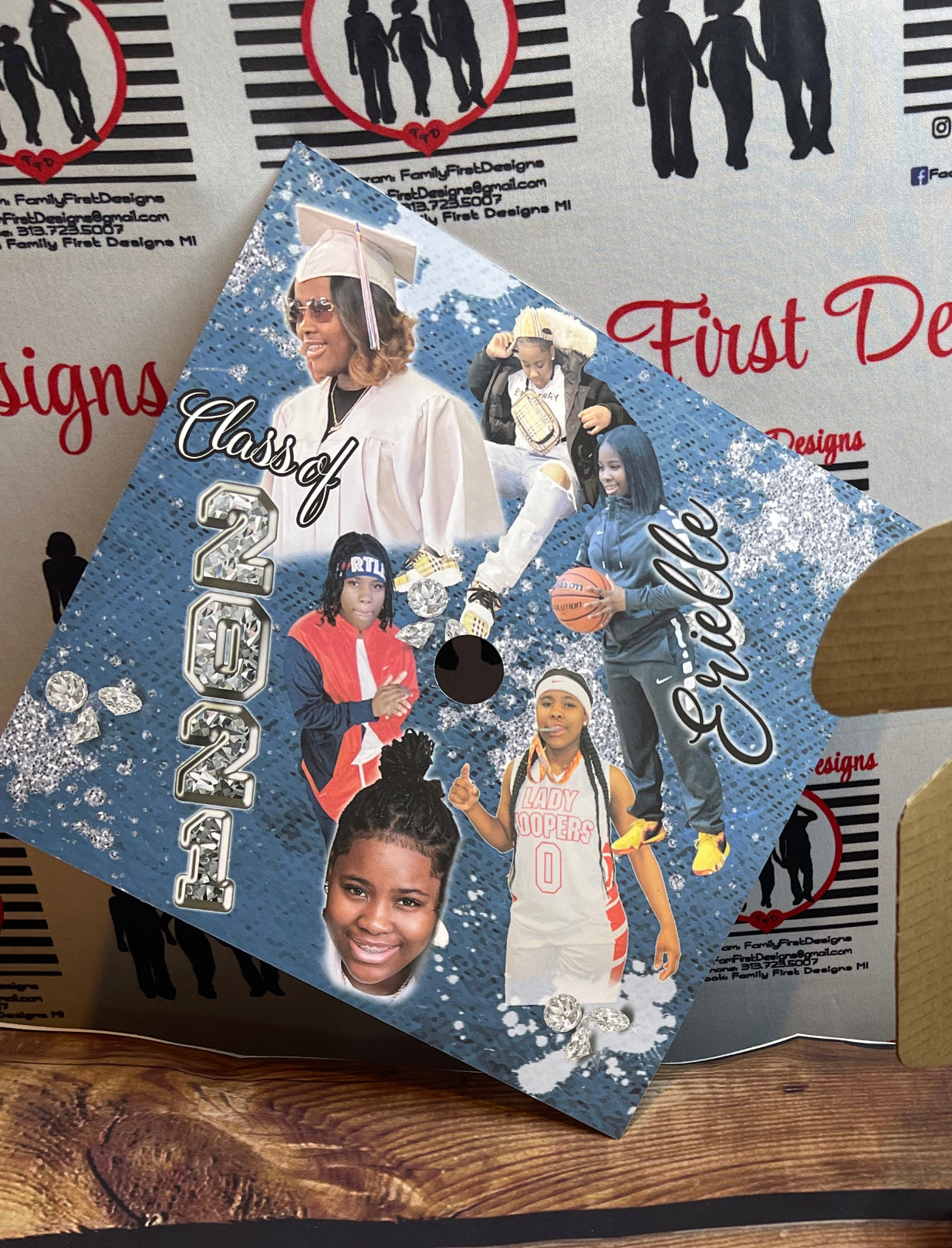 Custom Graduation Cap Topper – Family First Designs LLC