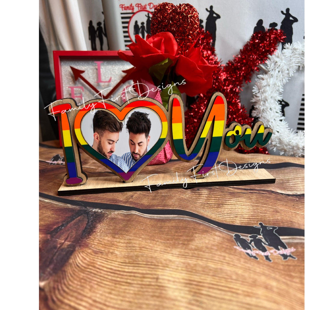 Custom I Love You Photo Stand